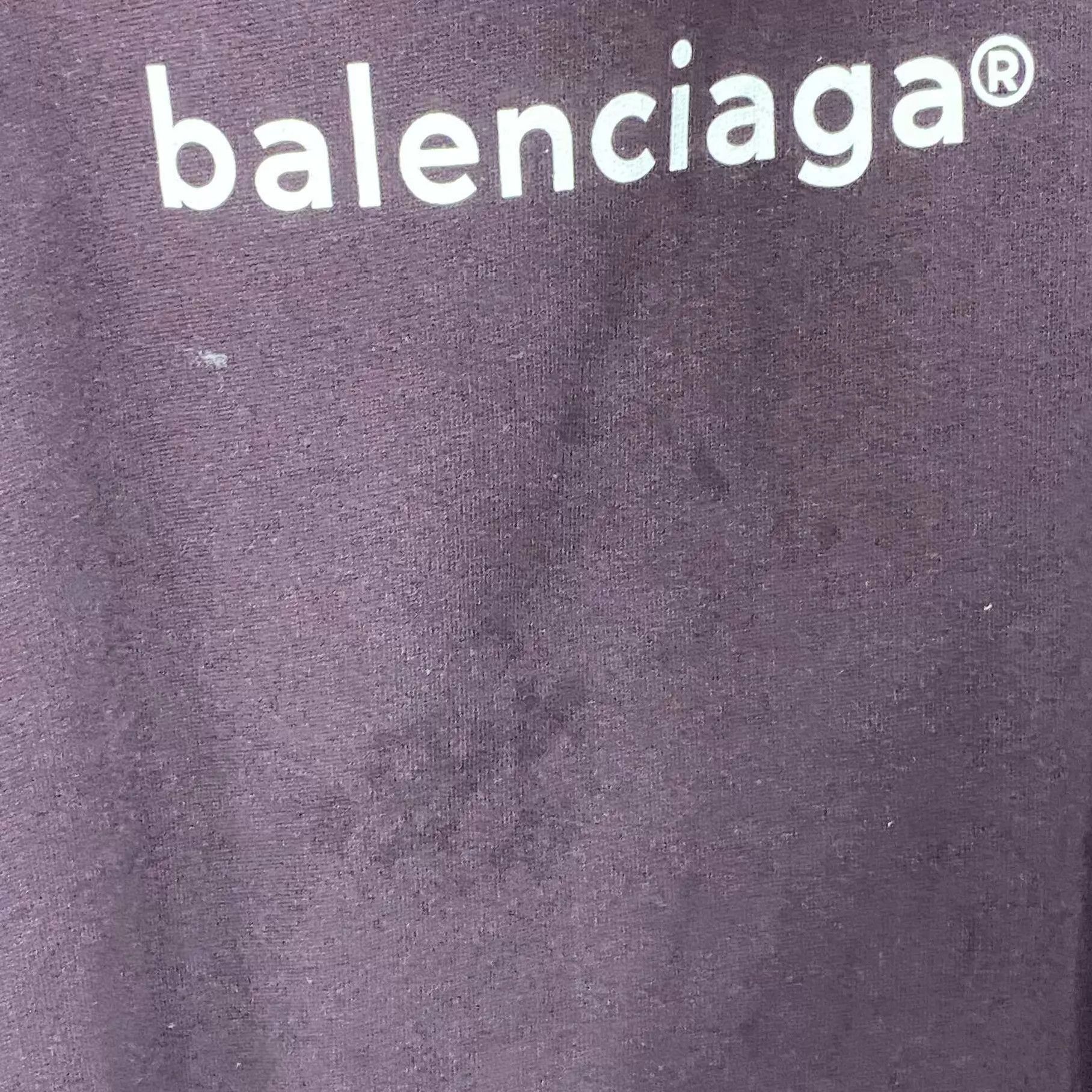 Balenciaga Balenciaga DarkPurple Mailbox Logo Hoodie S 95 Stained Size US S / EU 44-46 / 1 - 4 Thumbnail