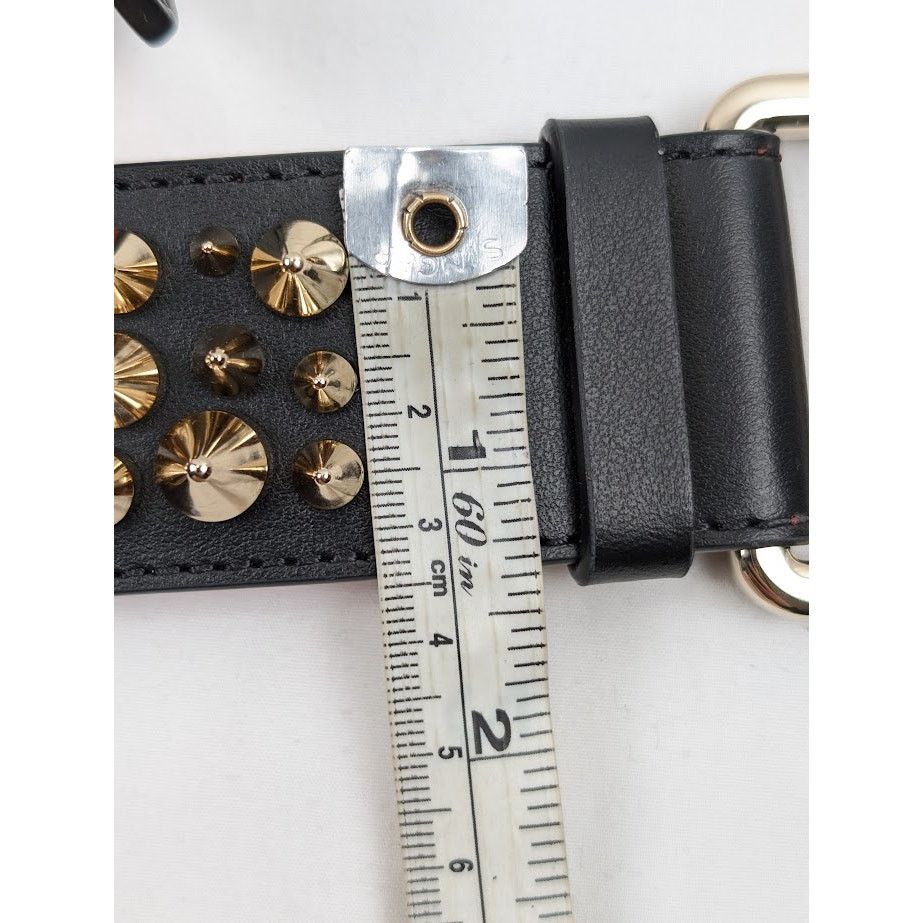 Christian Louboutin o1rshd1 Size: 100 / Calf Spikes Loubi Belt Black/Loubi/Gold Size 38 - 14 Thumbnail