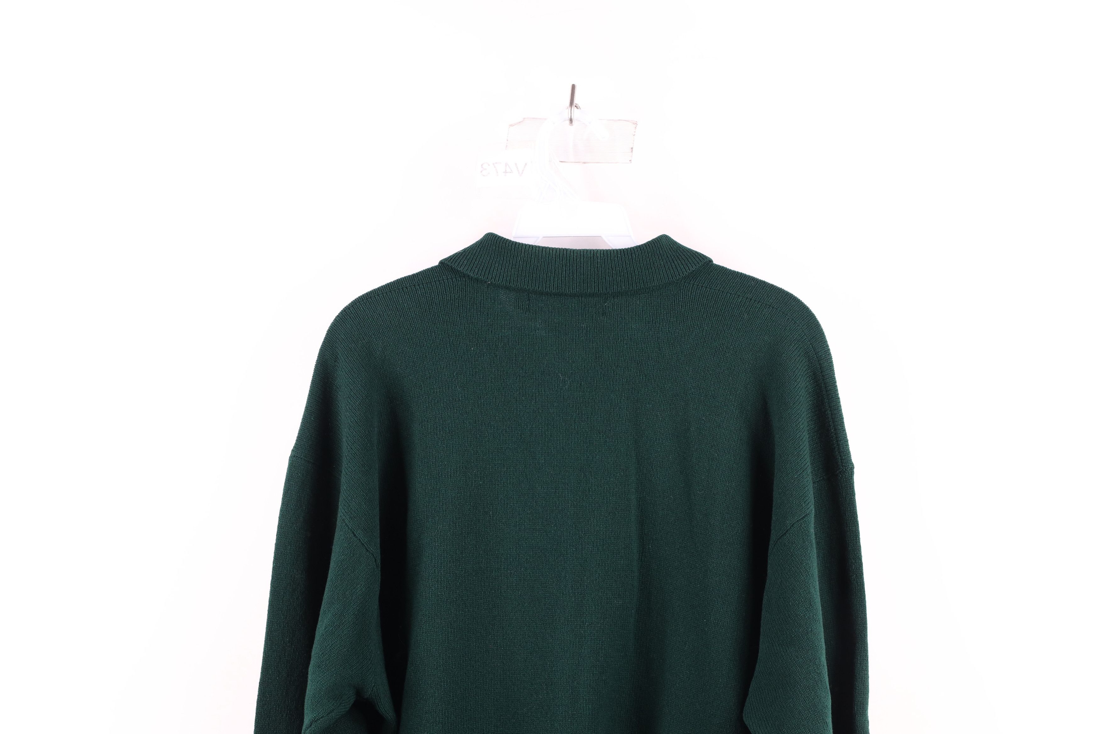 Polo Ralph Lauren Vintage 90s Ralph Lauren Knit Collared Sweater Green Size US XL / EU 56 / 4 - 9 Thumbnail