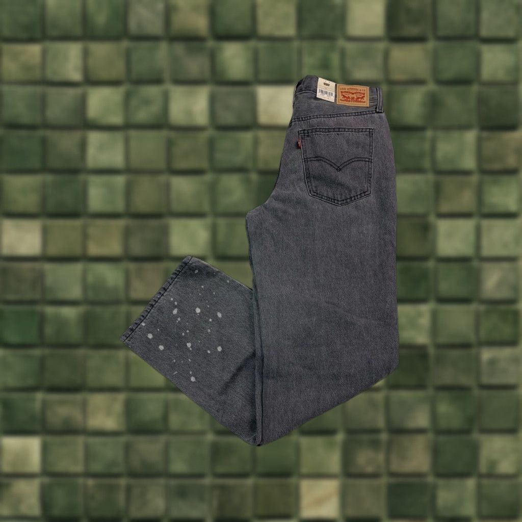 Levi's VINTAGE Levi’s Low Pro Straight Jeans Womens 29 NWT12658 Charcoal Grey Splattered Cotton Blend Denim Members Mens Womens Size 29" - 1 Thumbnail