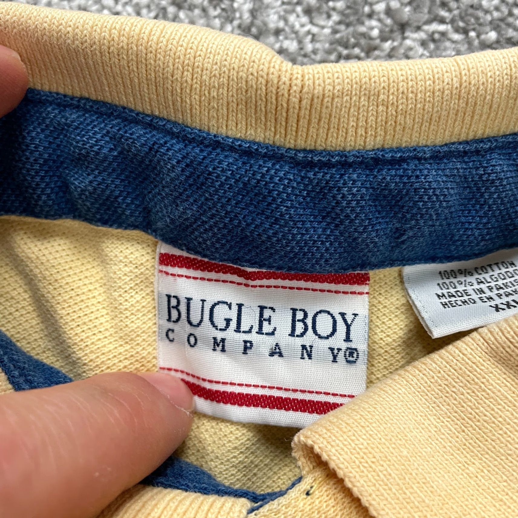 Bugle Boy Bugle Boy Polo Shirt Mens XXL Yellow Cotton Short Sleeve Collared Casual Shirt Size US XXL / EU 58 / 5 - 7 Thumbnail