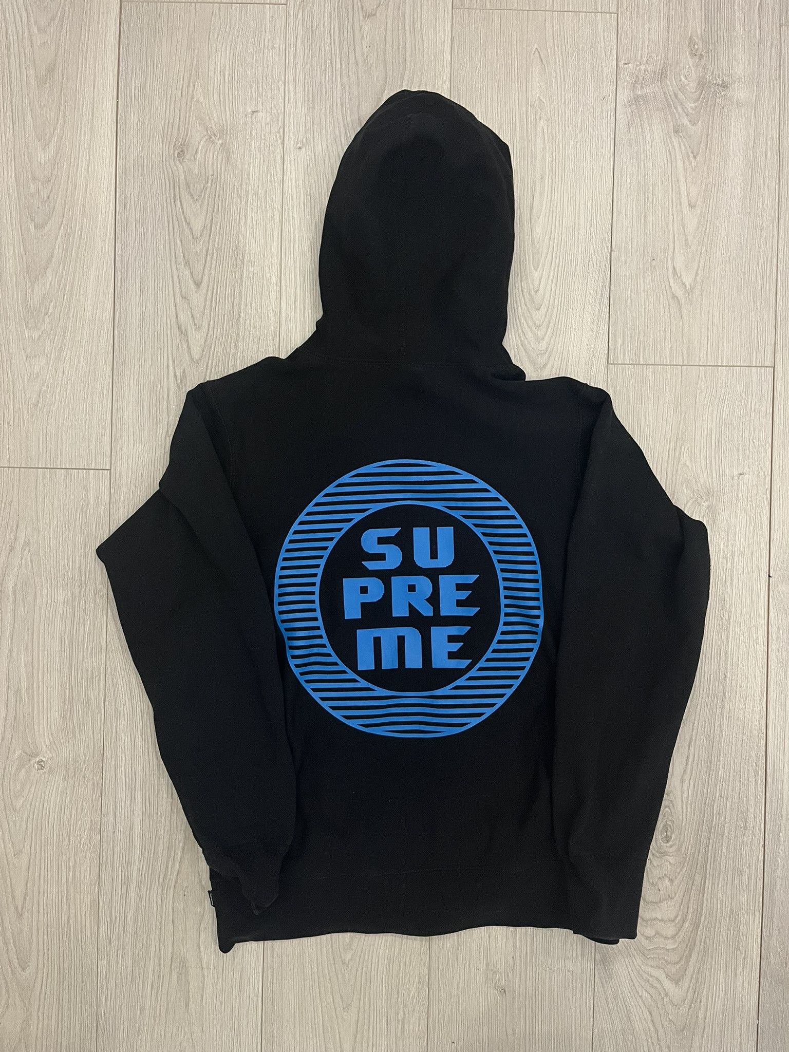 Supreme Disrupt Hoodie Blue Black Tops