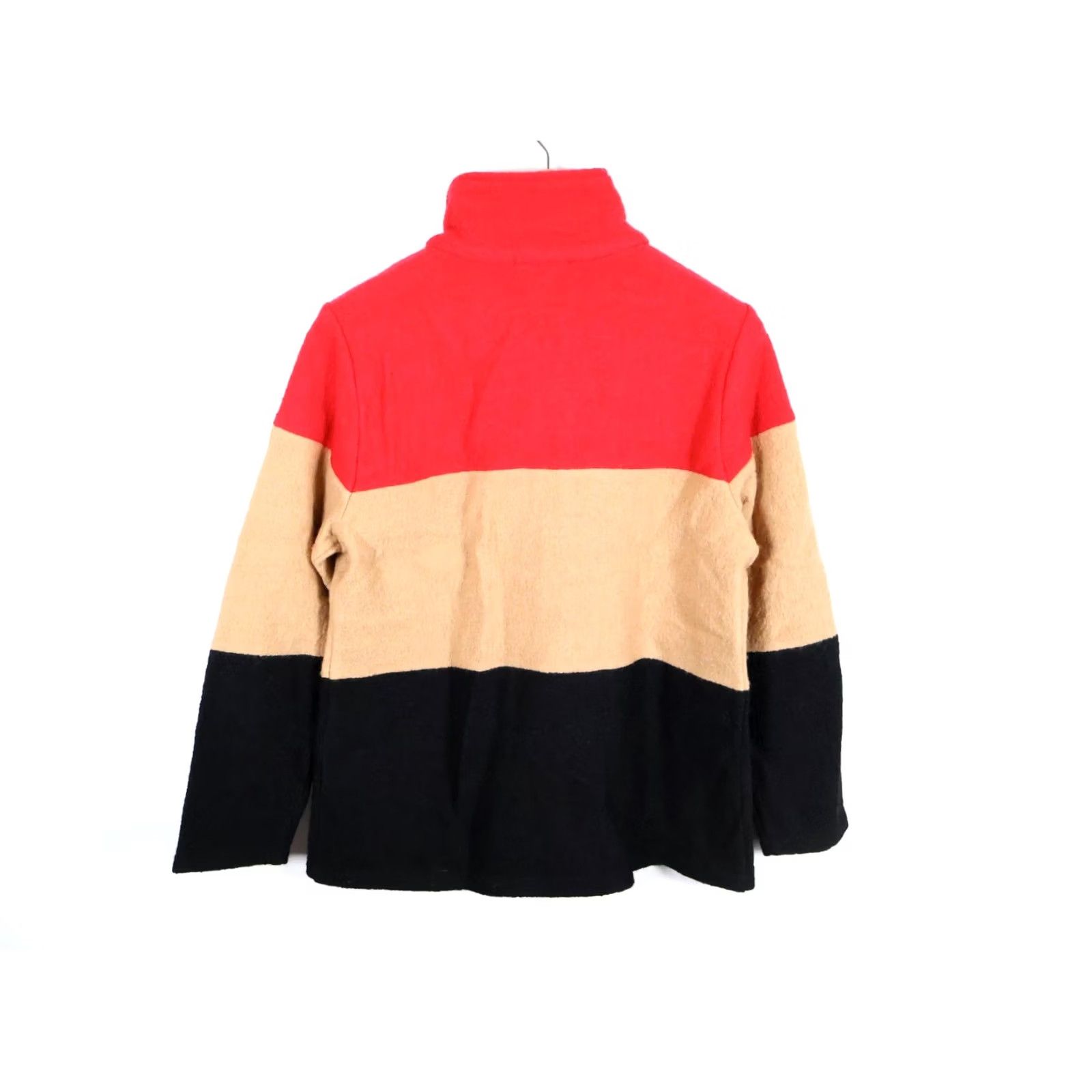 Vintage VINTAGE Appleseed's Wool Jacket Women Large Red Beige Stripe Snap Button Unlined Knit Short Sleeve? Size L / US 10 / IT 46 - 2 Thumbnail