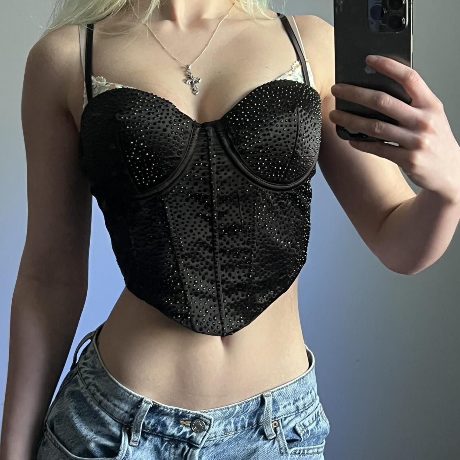 Windsor Smith Black studded corset top Size ONE SIZE - 1 Thumbnail