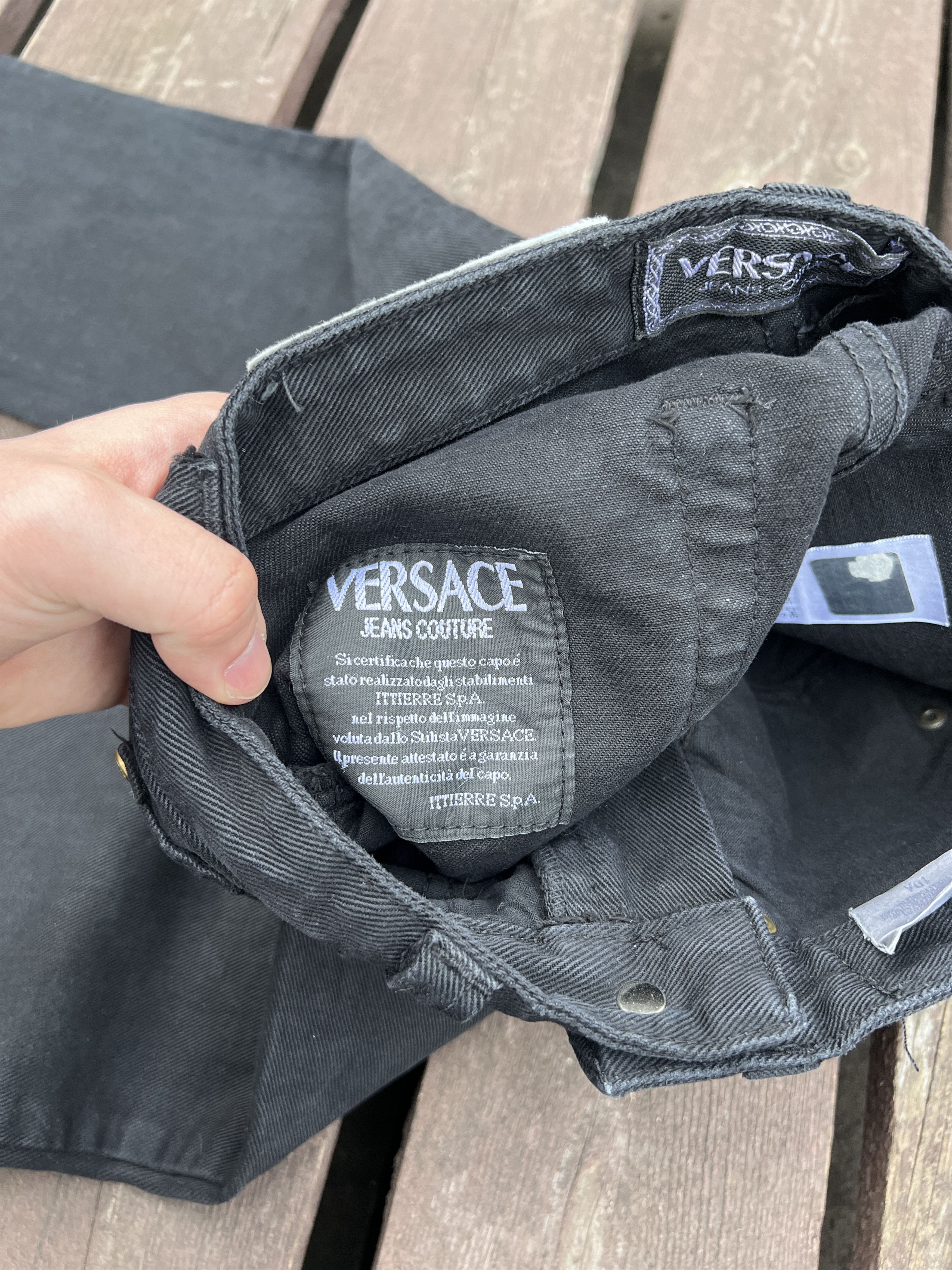 Versace Versace Jeans Couture 90s Vintage Denim Black Jeans Size 24" / US 00 / IT 34 - 12 Thumbnail