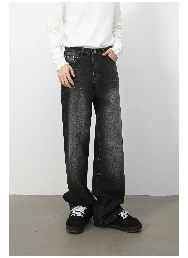 Japanese Brand American Vintage Washed High-Street Straight-Leg Jeans Size US 32 / EU 48 - 3 Thumbnail
