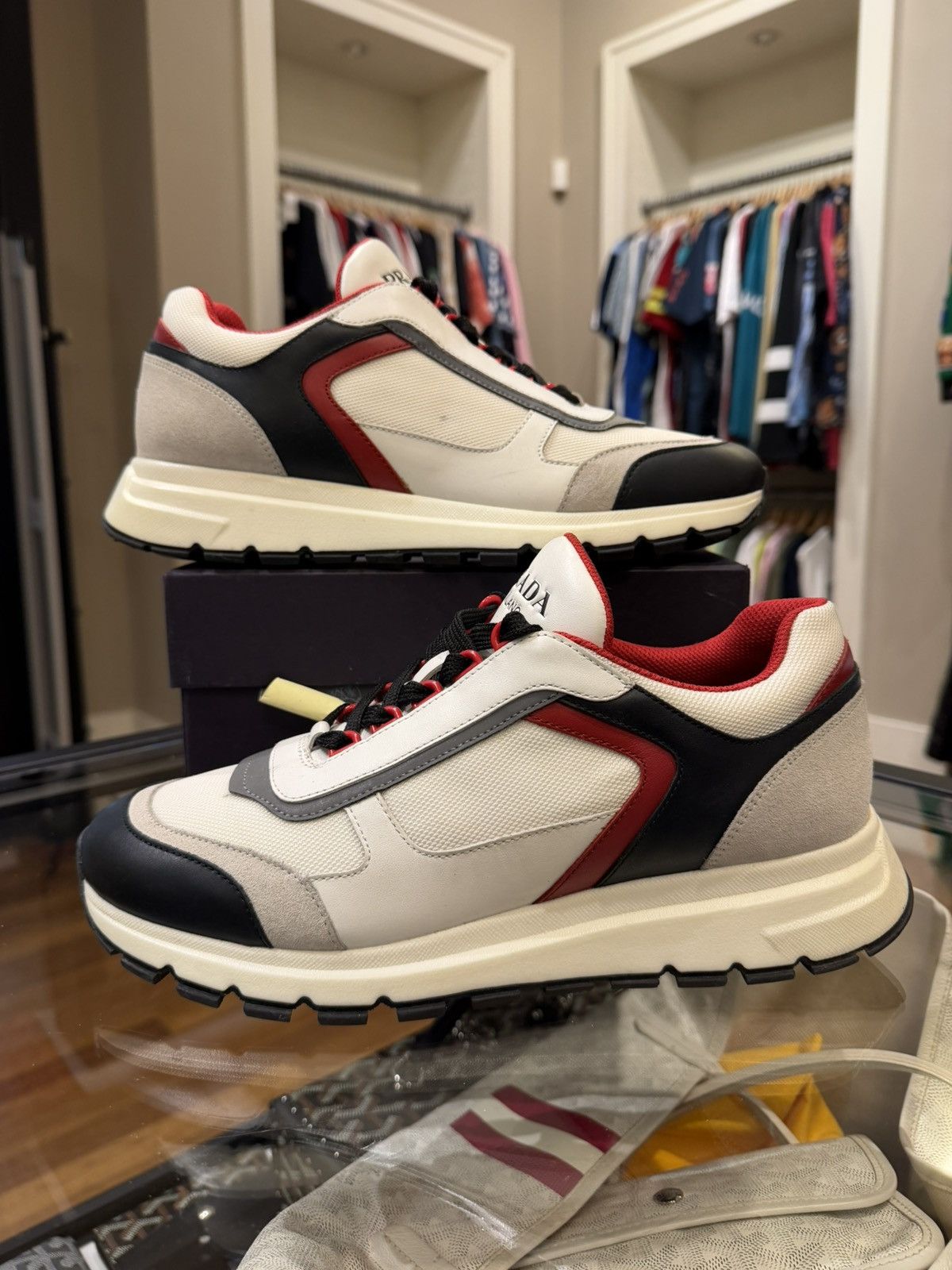 Prada Prada Leather Trainer Sneakers Size US 8.5 / EU 41-42 - 1 Thumbnail