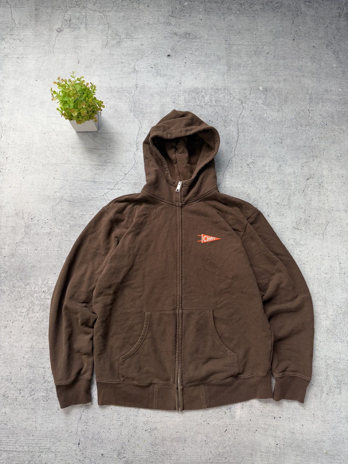 Carhartt Rare Brown Carhartt Zip Hoodie Y2K Sun Faded Vintage Size US XL / EU 56 / 4 - 1 Thumbnail