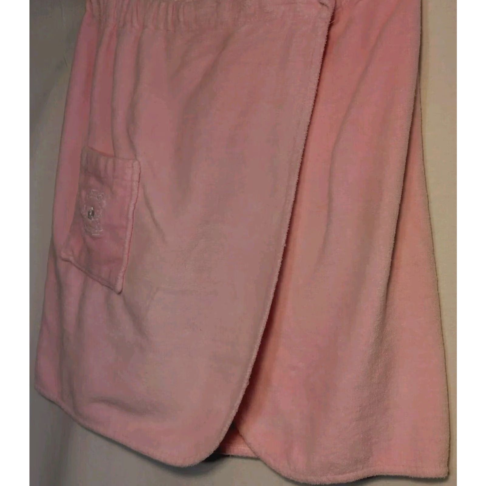 Vintage VINTAGE Fredericks of Hollywood Wrap Around Waist Towel Pink Cover Up - One Size Women's Swim Beach 22.5" Length Size ONE SIZE - 6 Thumbnail