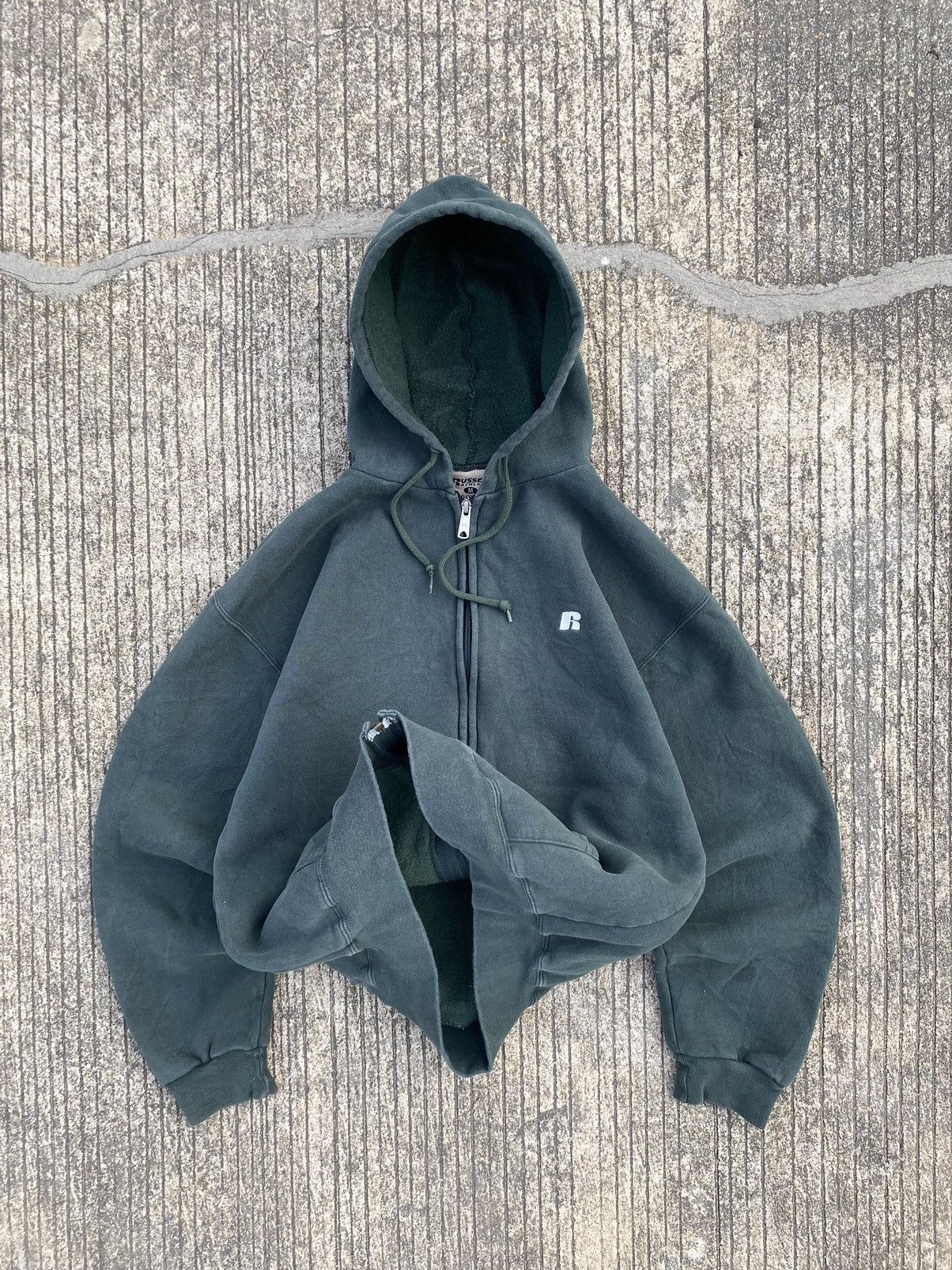 Russell Athletic Faded Russell Athletic Zip Hoodie Green Size US M / EU 48-50 / 2 - 8 Thumbnail