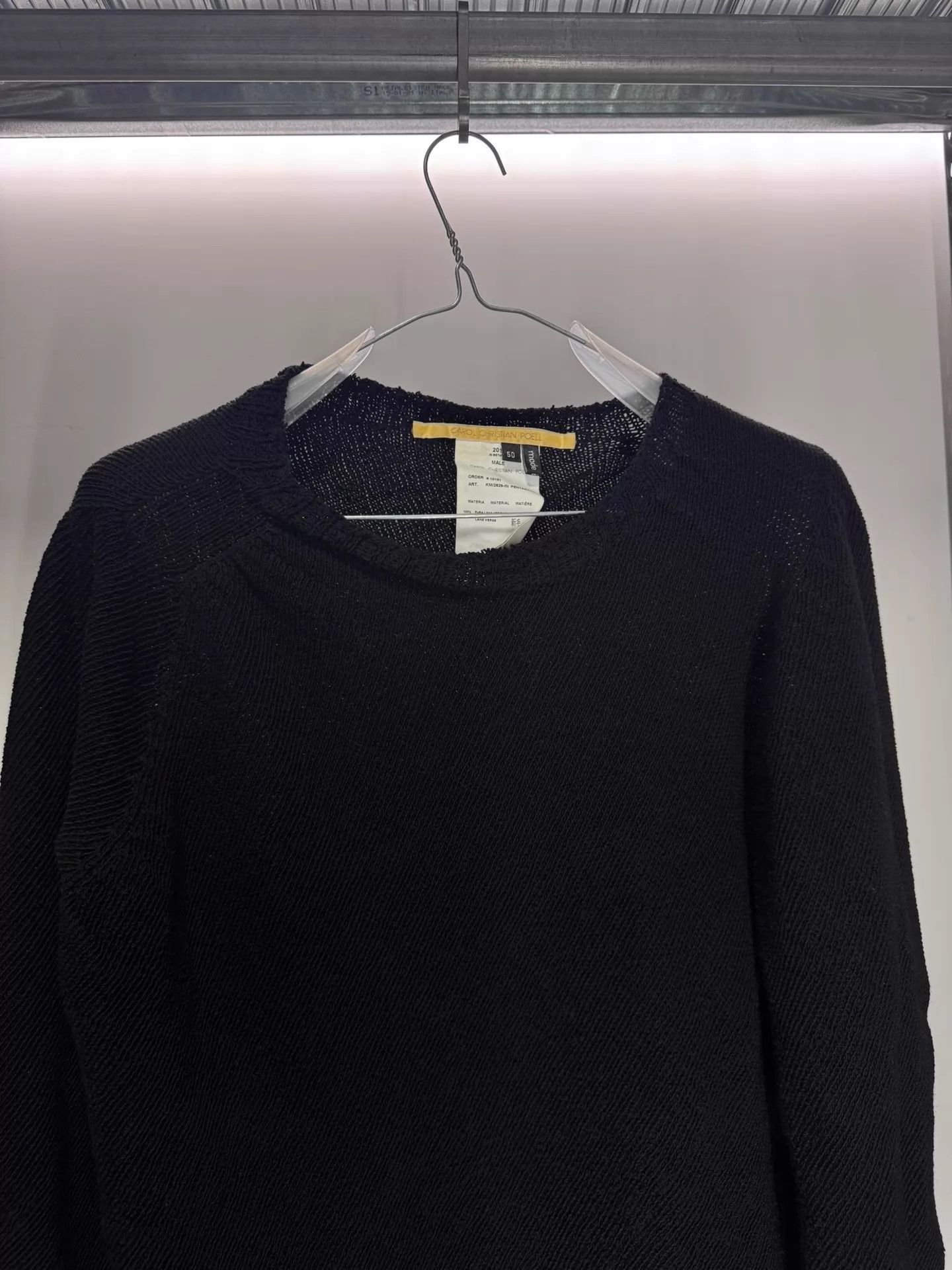 Carol Christian Poell Carol Christian Poell CCP Black Sweater Size 50 Size US M / EU 48-50 / 2 - 2 Thumbnail