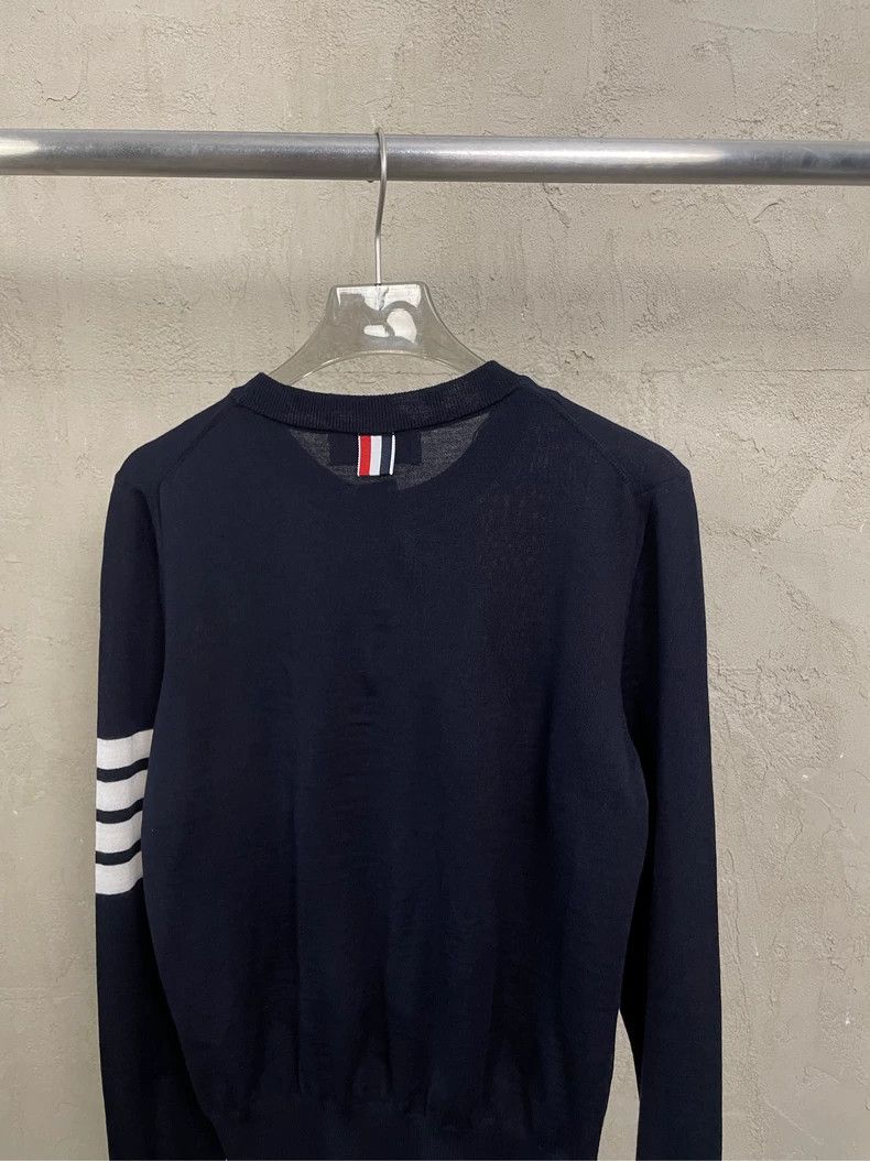 Thom Browne Thom browne Dark blue four-striped wool knitted sweater 250 Size US XXS / EU 40 - 4 Thumbnail