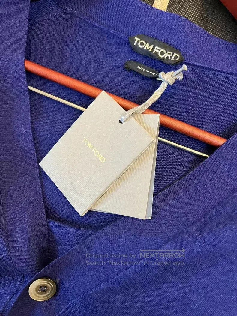 Tom Ford Tom Ford Men's cashmere and silk blended knit cardigan, fo Size US L / EU 52-54 / 3 - 4 Thumbnail