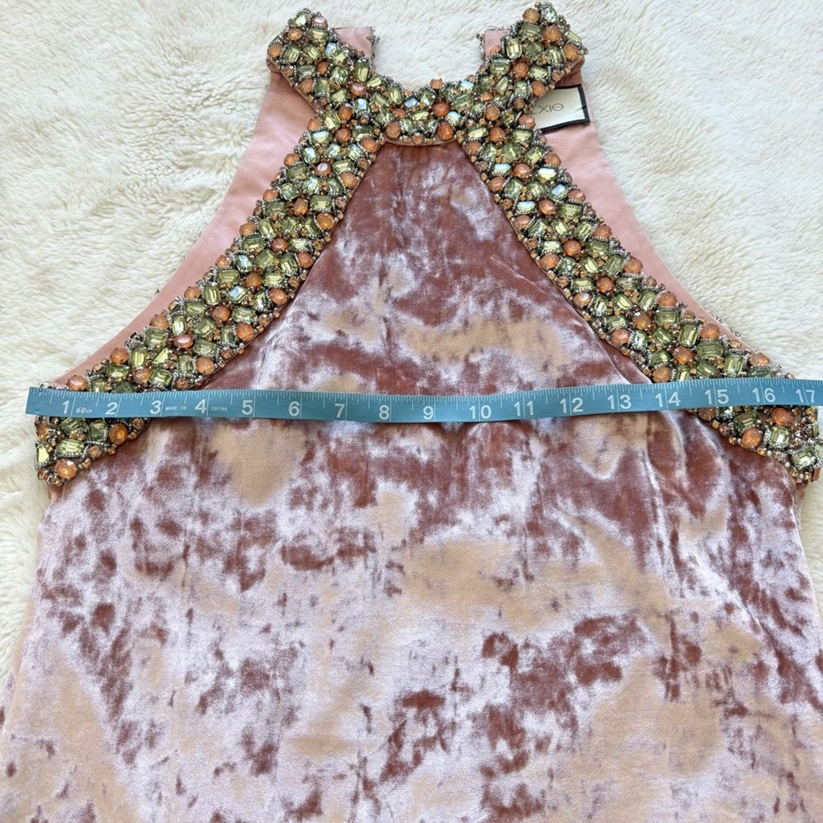 ALEXIS ALEXIS women velvet dress with crystals size 6 US 1200$ Size M / US 6-8 / IT 42-44 - 13 Thumbnail