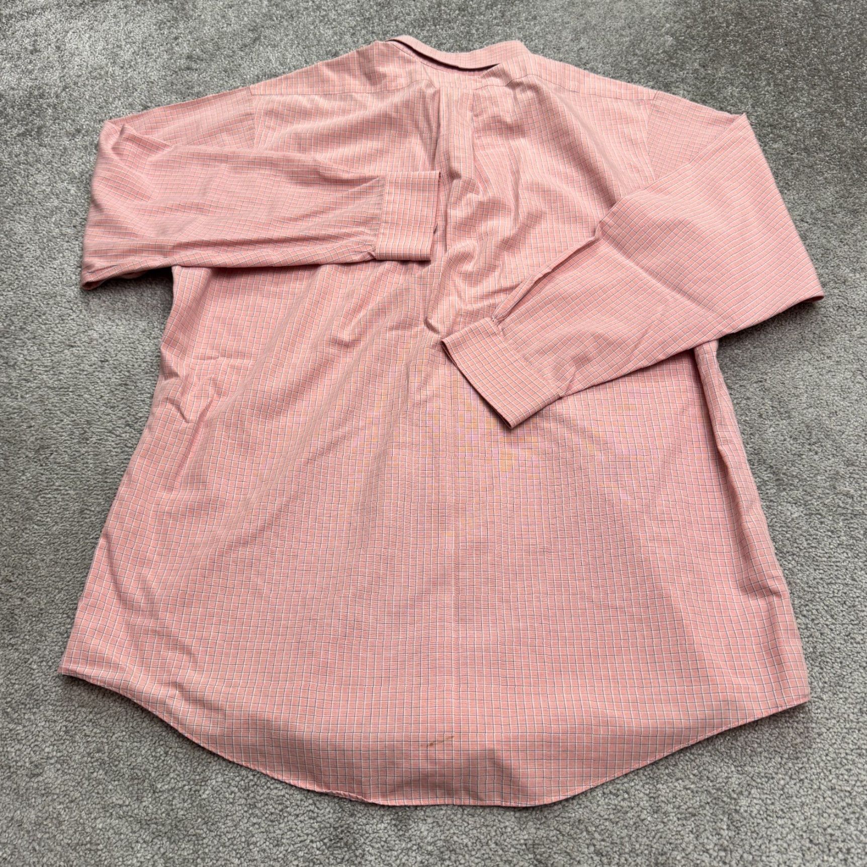 Brooks Brothers Brooks Brothers Dress Shirt Mens 17-34 Orange Plaid Non Iron Slim Fit Shirt Size 46R - 2 Thumbnail