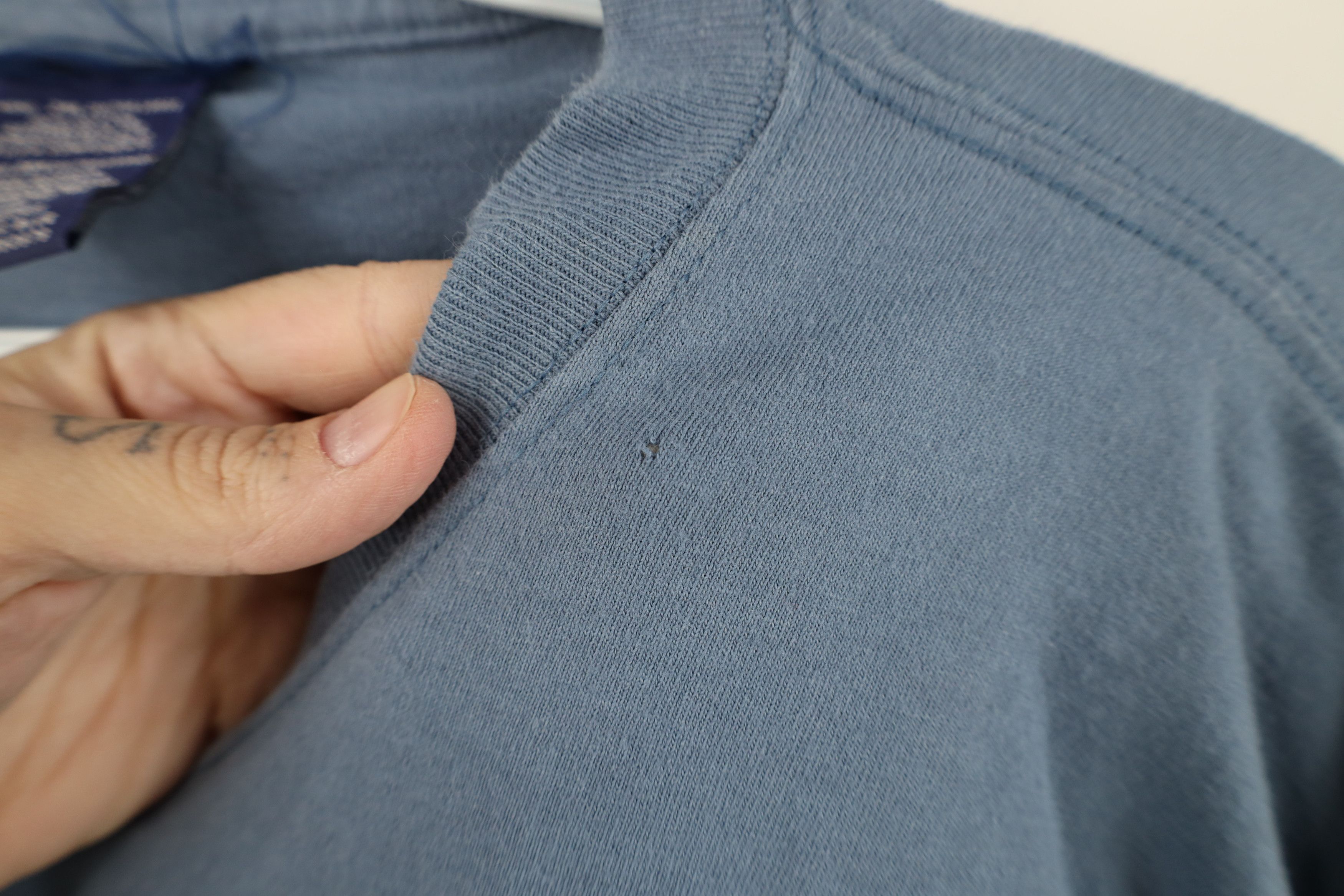Vintage Vintage 90s Y2K Streetwear Long Sleeve T-Shirt Cotton Blue Size US XXL / EU 58 / 5 - 4 Thumbnail