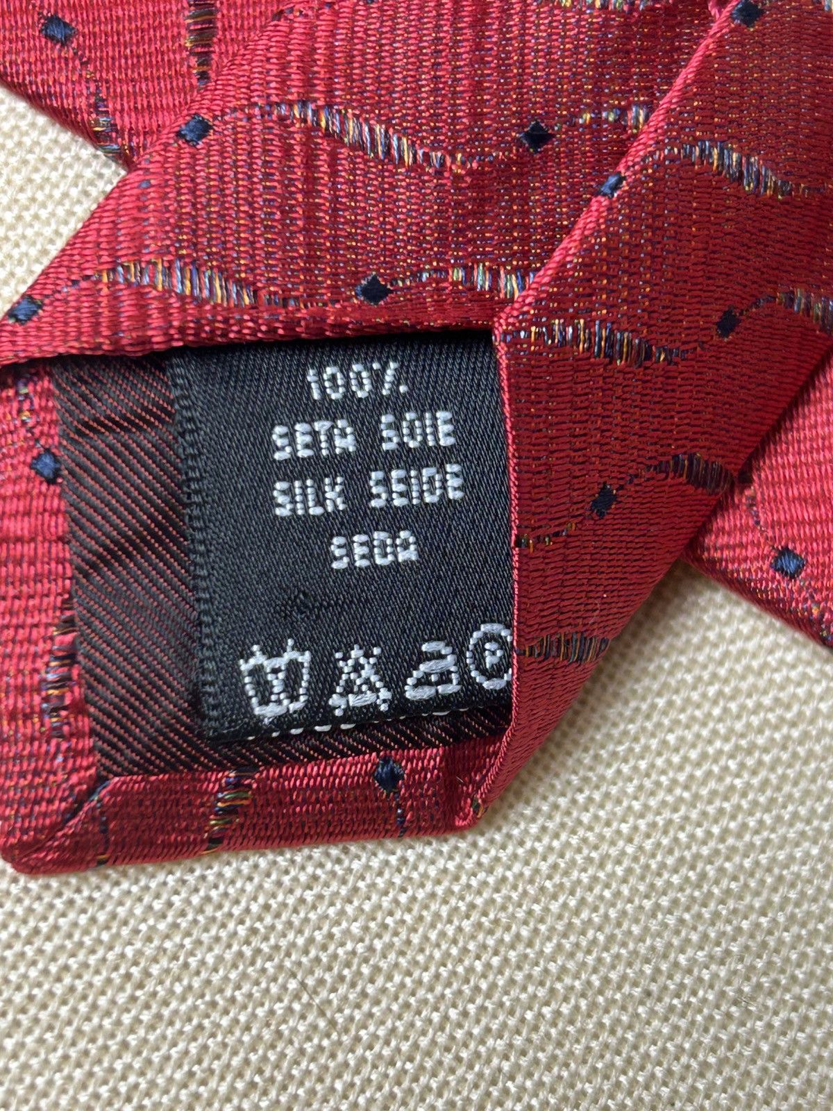 Valentino Valentino red abstract Silk Mens Tie Size ONE SIZE - 6 Thumbnail