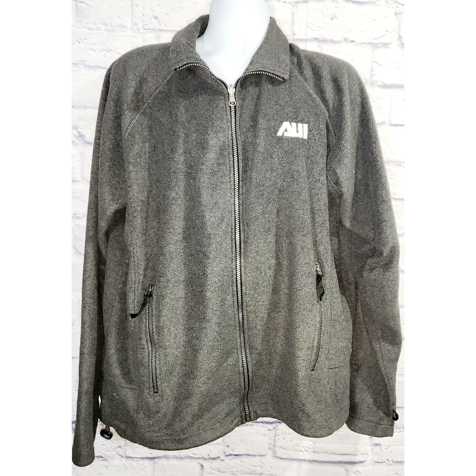 Other Turfer Gray AUI Embroidered Full Zip Fleece Jacket Large Size US L / EU 52-54 / 3 - 1 Thumbnail