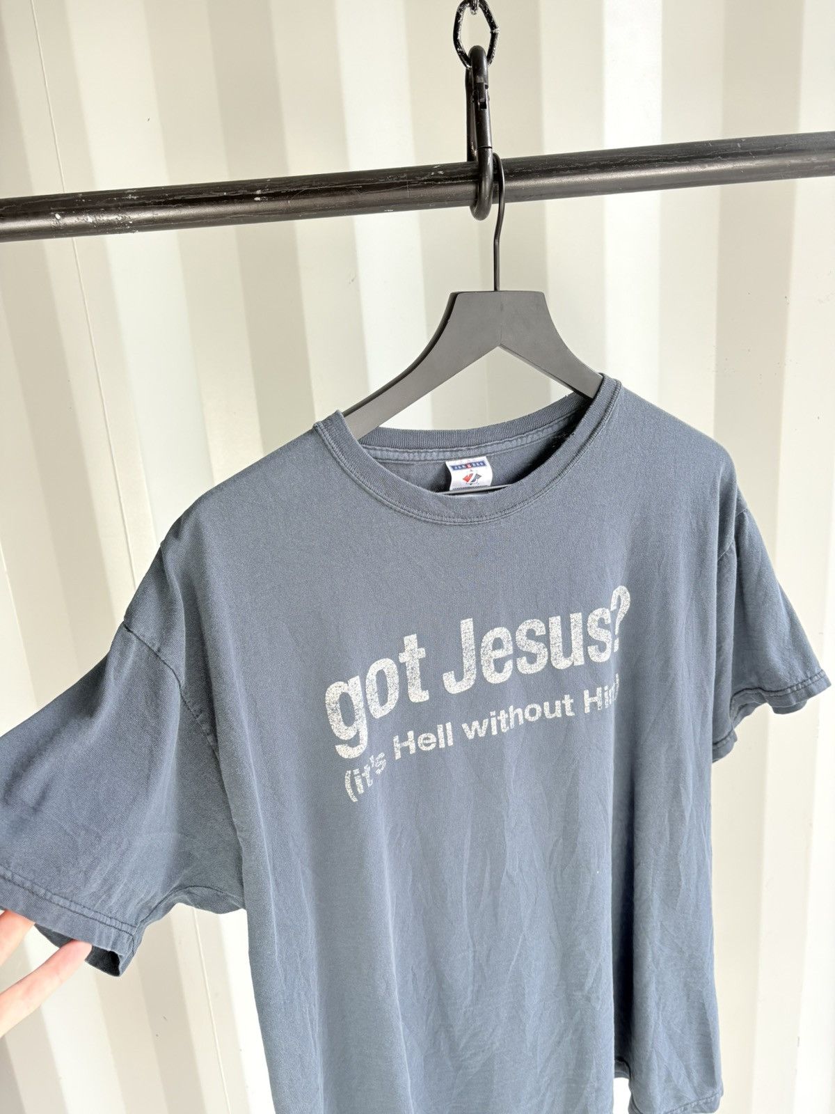 Vintage Got Jesus? Thrashed Distressed Faded ERD Grunge Size US XL / EU 56 / 4 - 2 Thumbnail
