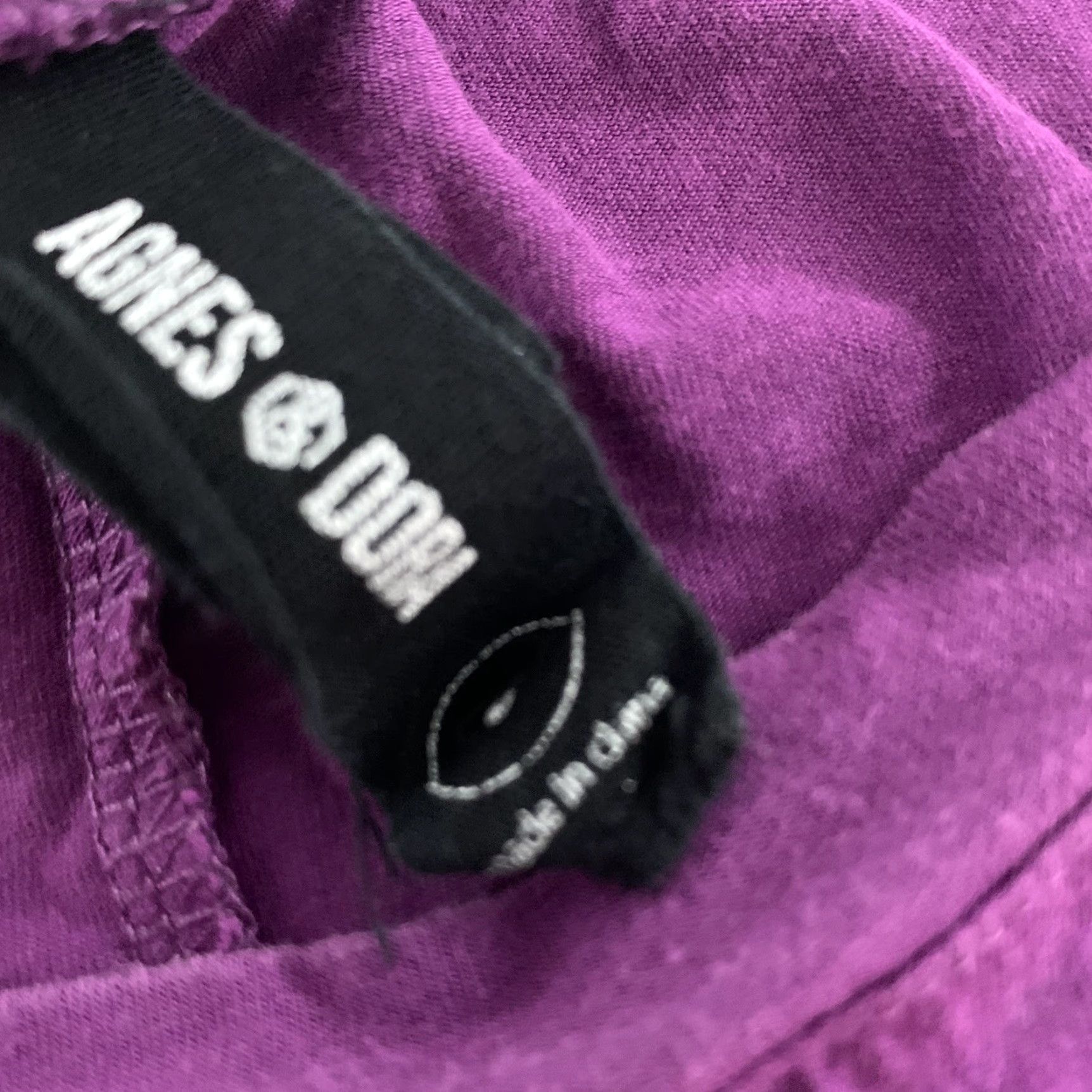 Vintage Agnes & Dora Short Sleeve Tunic Top Women's L Solid Purple Blouse Shirt Womens Tunic Purple Size L / US 10 / IT 46 - 4 Thumbnail