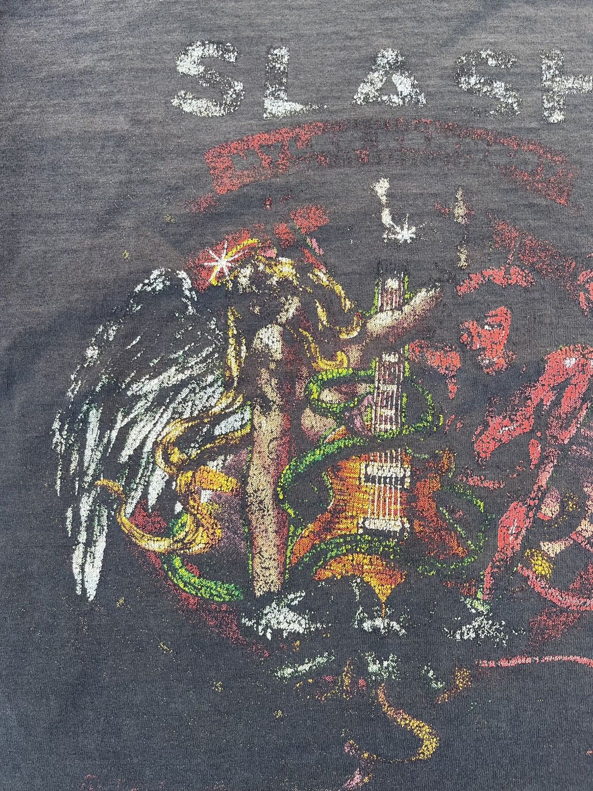Band Tees Thrashed Vintage 90's Slash Apocalyptic Love Bootleg Tee Size US M / EU 48-50 / 2 - 10 Thumbnail