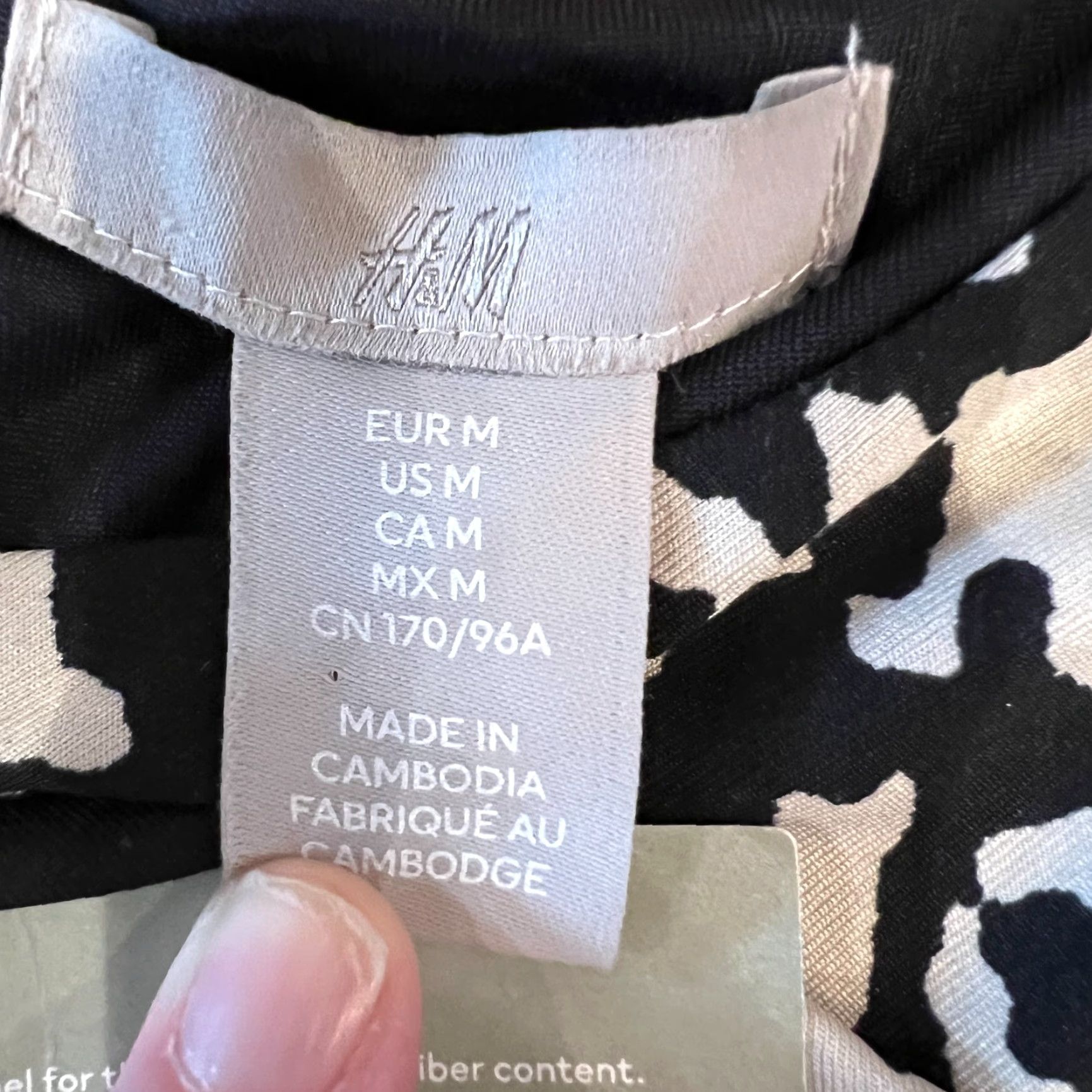 H&M VINTAGE H&M Bodycon Dress Midi Long Sleeve Jersey Black Beige Size Medium Womens Classic Sexy Fall Spring Summer Size M / US 6-8 / IT 42-44 - 5 Thumbnail