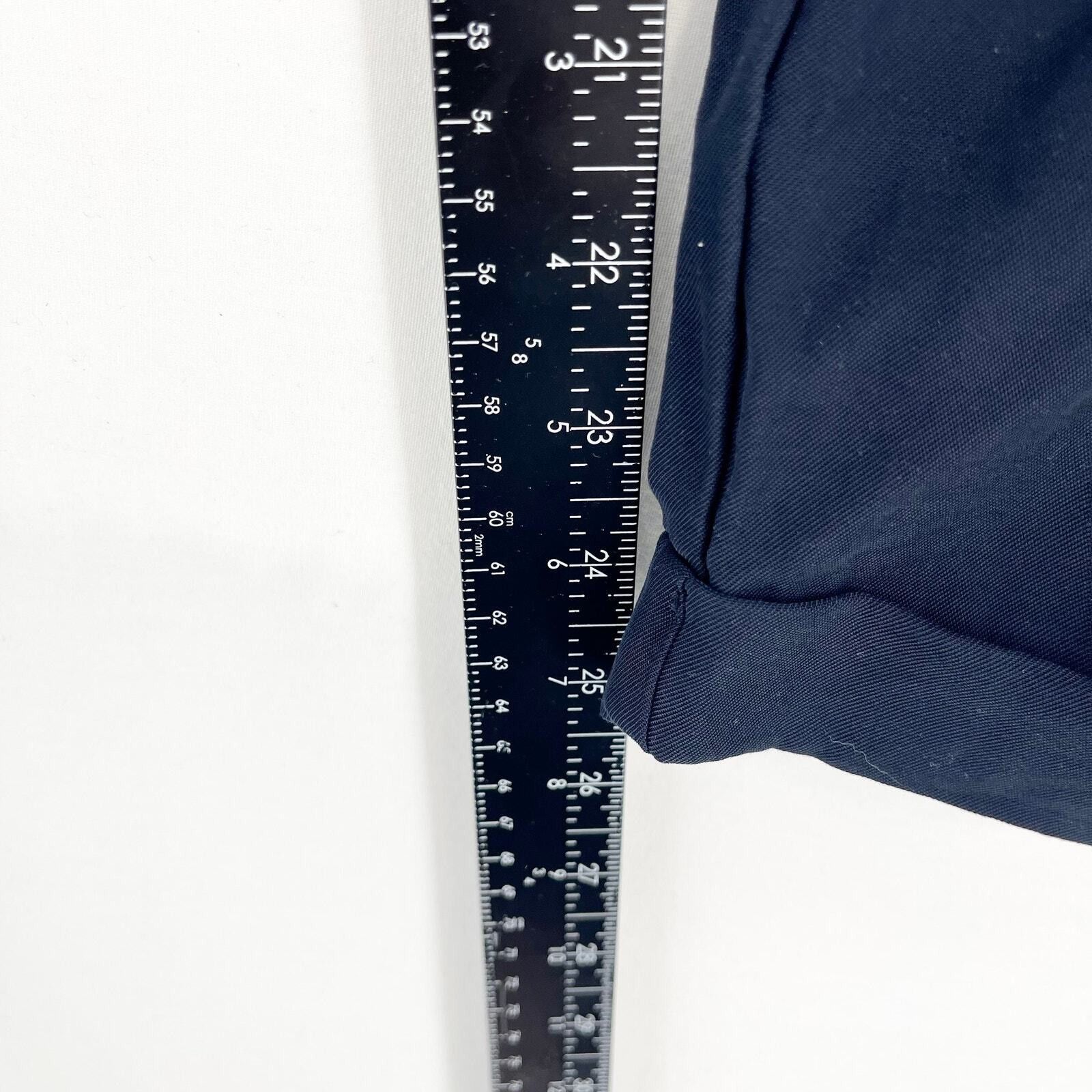 Zara Zara High Waisted Navy Pleated Slim Fit Trousers Size XS Size 23" - 2 Thumbnail