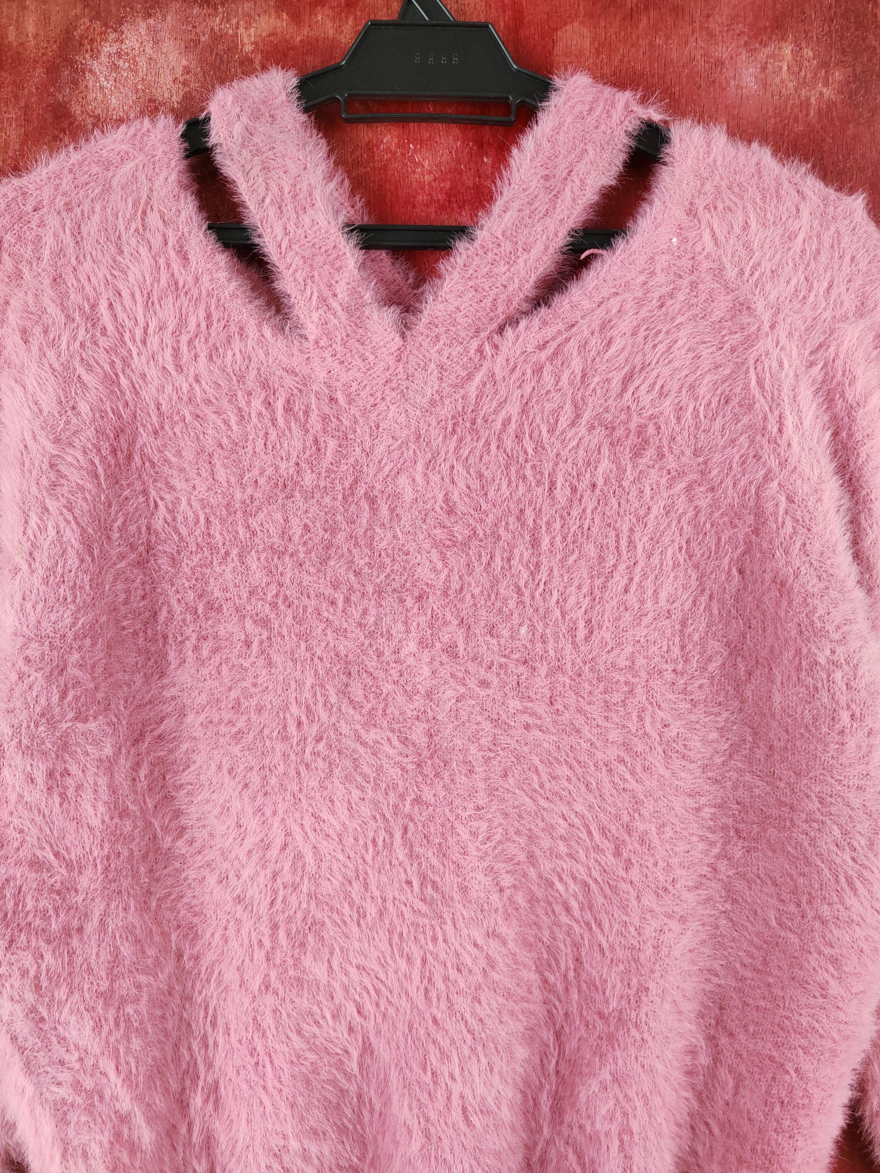 Homespun Knitwear × Japanese Brand × Vintage Japanese Brand Pink Shag Shaggy Fur Mohair Knitwear #S2176 Size M / US 6-8 / IT 42-44 - 2 Thumbnail