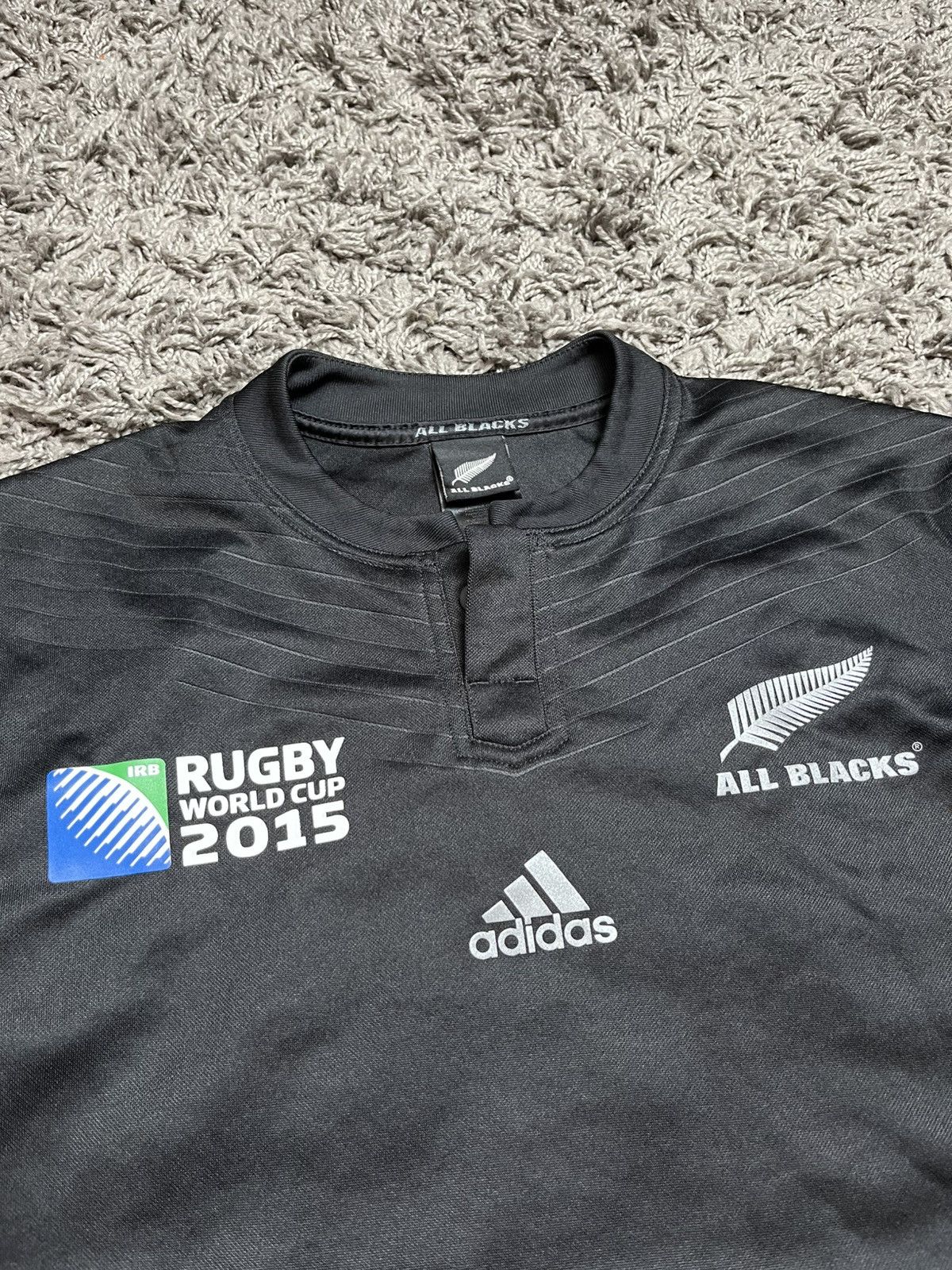 Adidas Adidas New Zealand All Blacks Rugby World Cup 2015 Jersey Size US L / EU 52-54 / 3 - 2 Thumbnail
