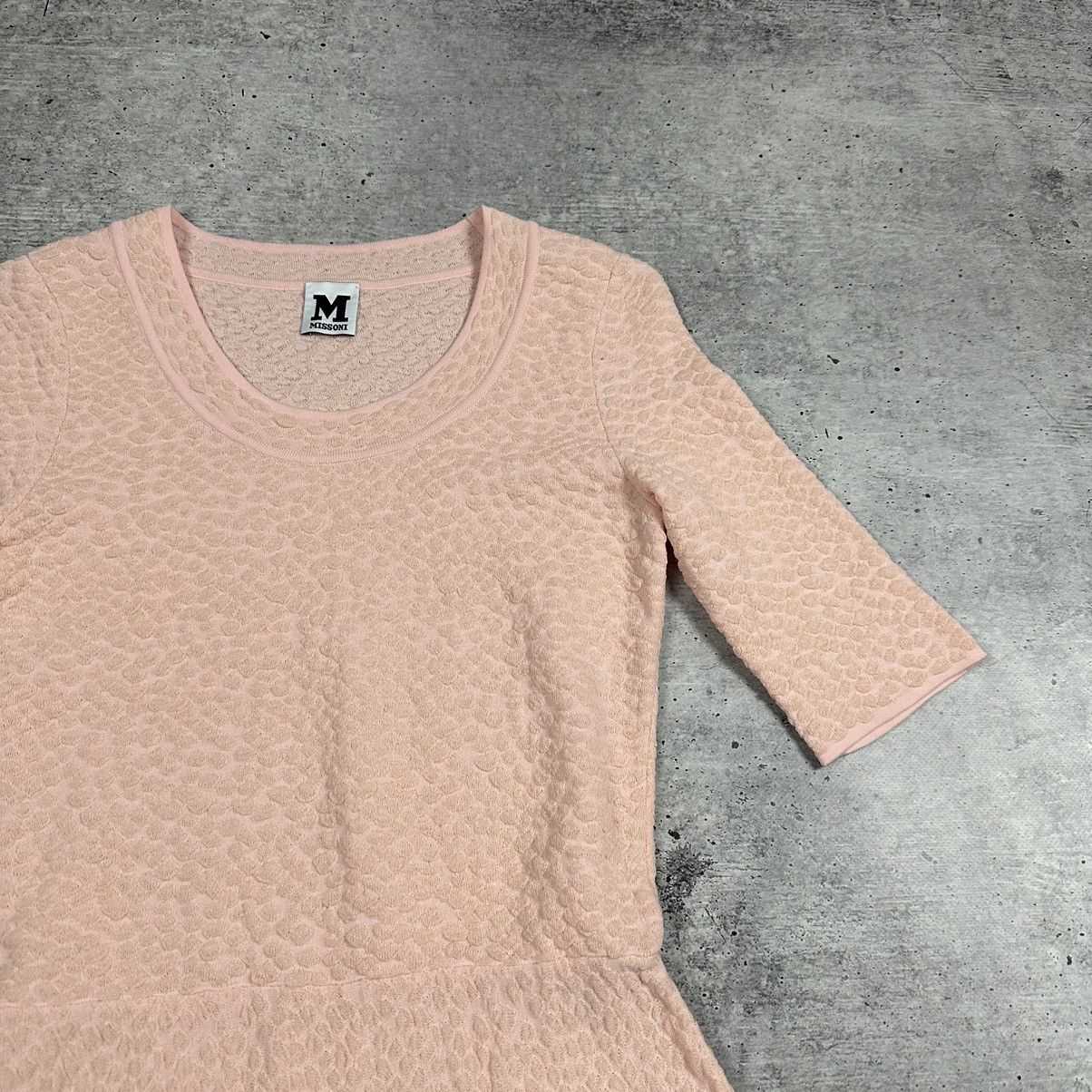 Designer M Missoni Dress Pink Patterned Knit Short Women’s Size 40 Size S / US 4 / IT 40 - 3 Thumbnail