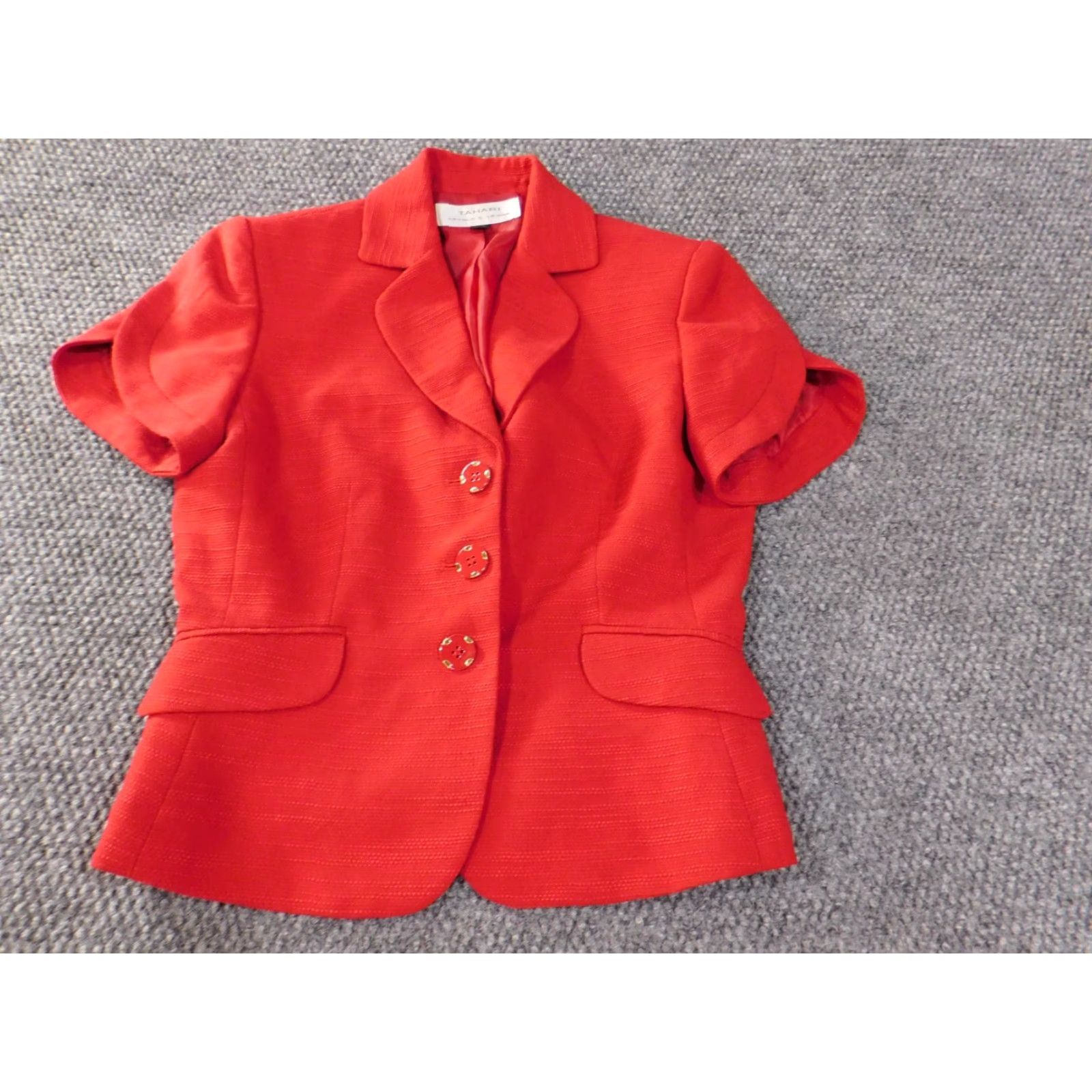 Vintage Tahari Jacket Blazer Womens 4 Red Red Blazer Formal Classic 3-Button Tahari ASL Blazer Womens Mens? Size S / US 4 / IT 40 - 3 Thumbnail