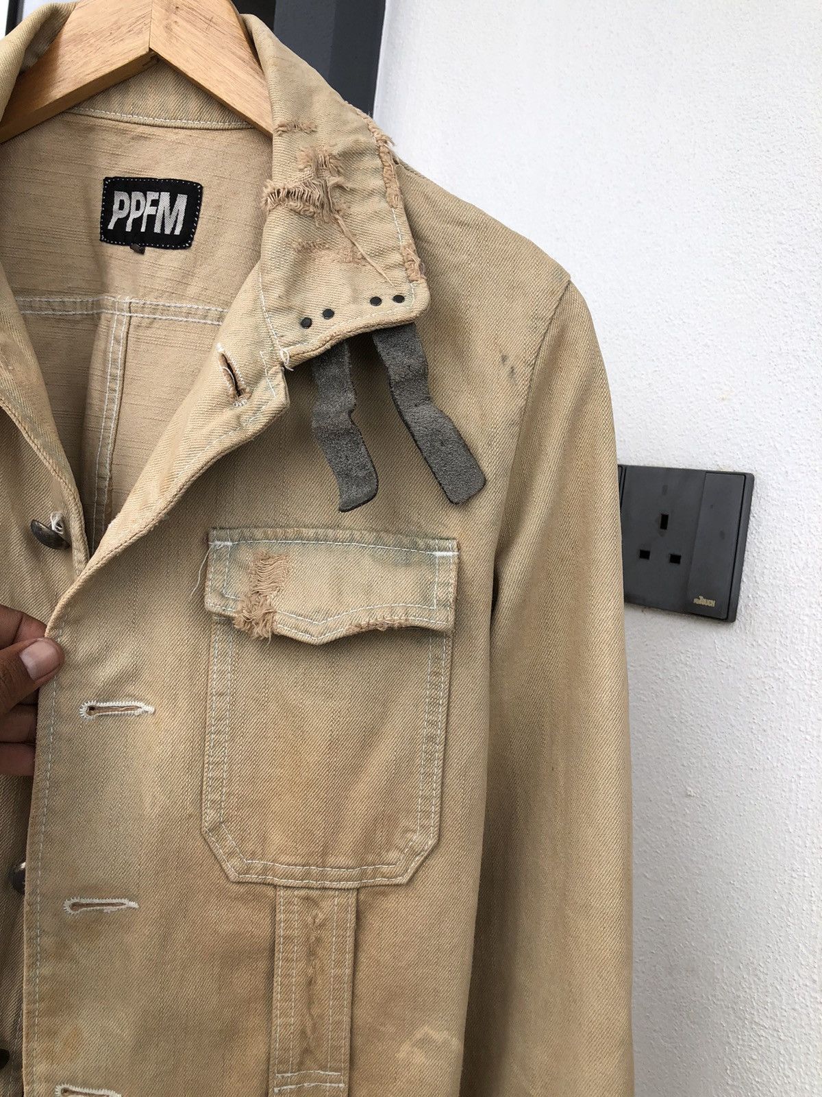 PPFM Vintage PPFM Japanese designer distressed denim jacket Size US M / EU 48-50 / 2 - 5 Thumbnail