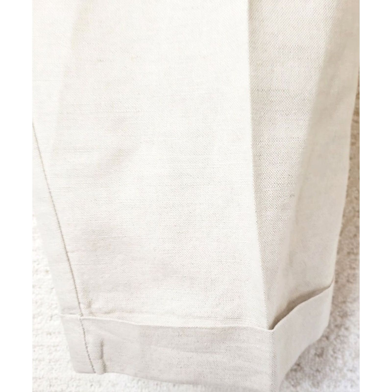 Club Room Club Room Linen Blend Pants 38W x 30L Beige Men Straight Leg Pleated Front Cuffed Regular Fit Business Casual Trousers Size US 38 / EU 54 - 6 Thumbnail
