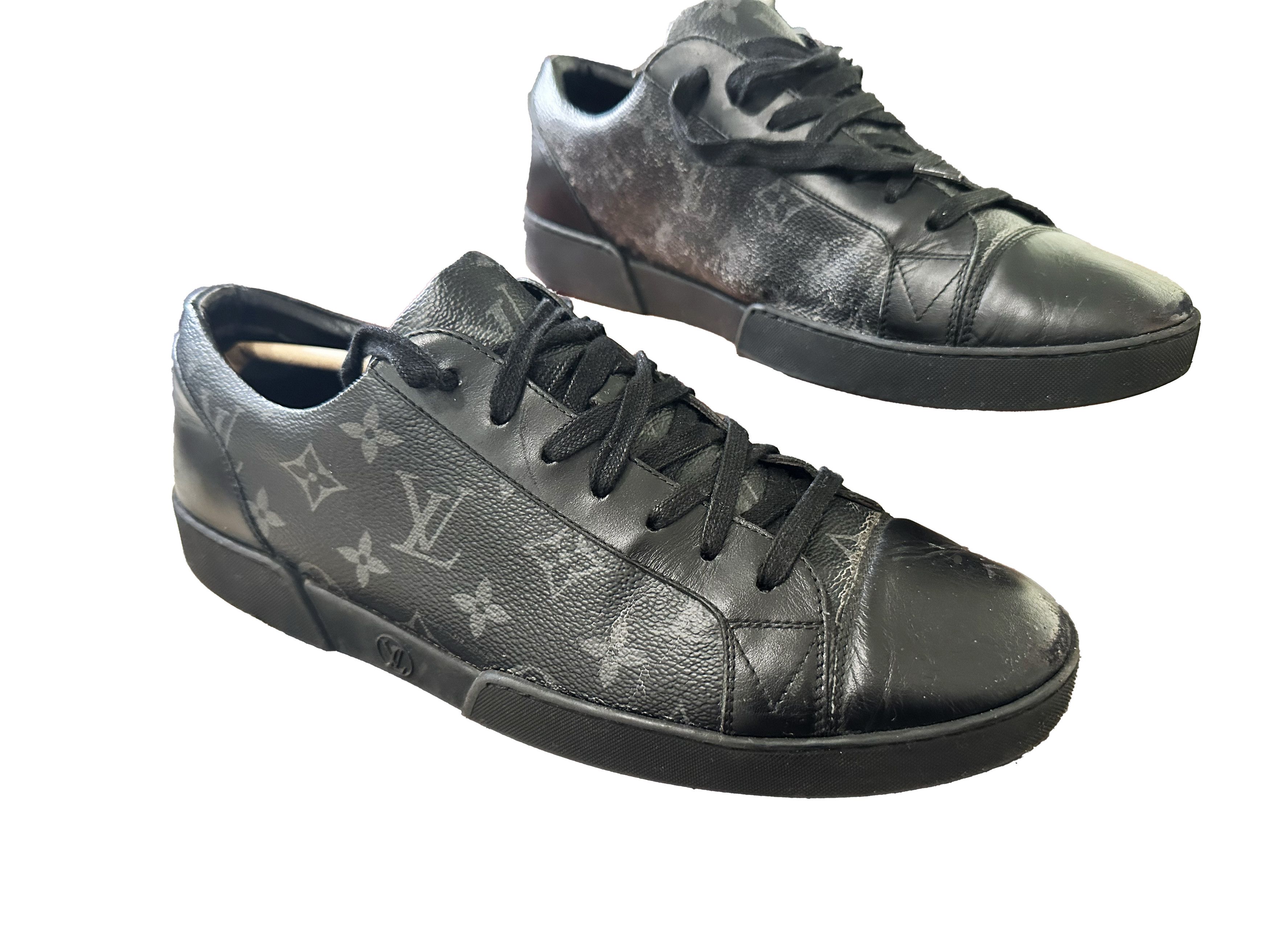 Louis Vuitton Louis Vuitton Men’s Black Monogram Sneakers Size US 8.5 / EU 41-42 - 1 Thumbnail