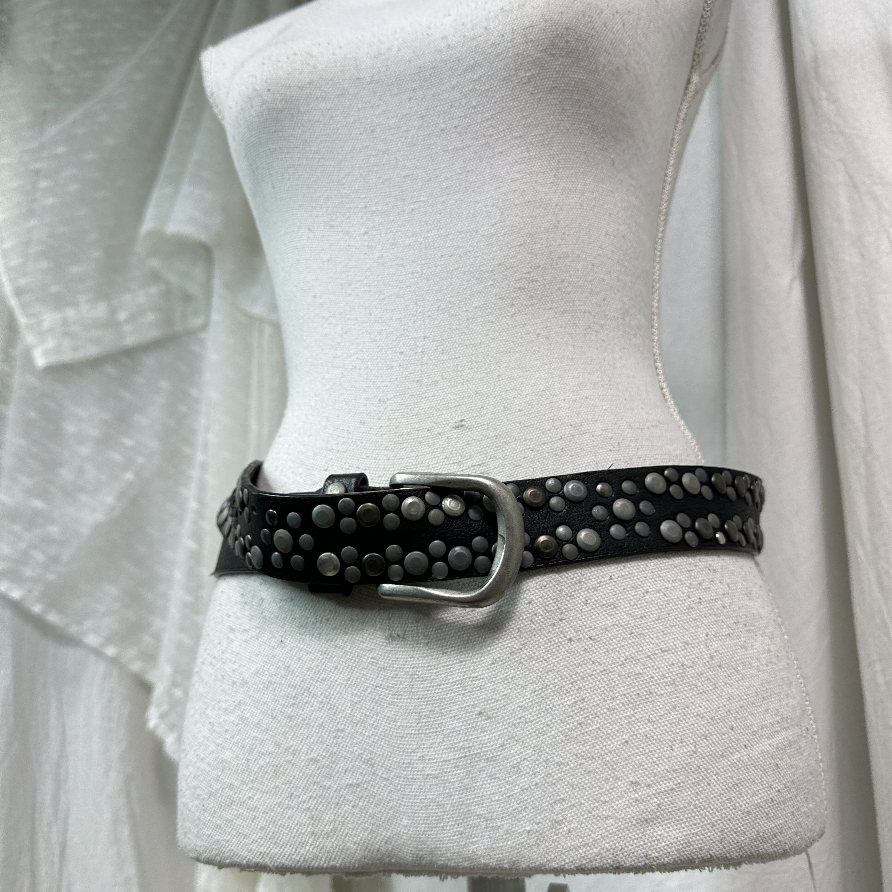 Vintage Vintage Avant Garde Leather Studded Grunge Belt Y2K Size ONE SIZE - 6 Thumbnail