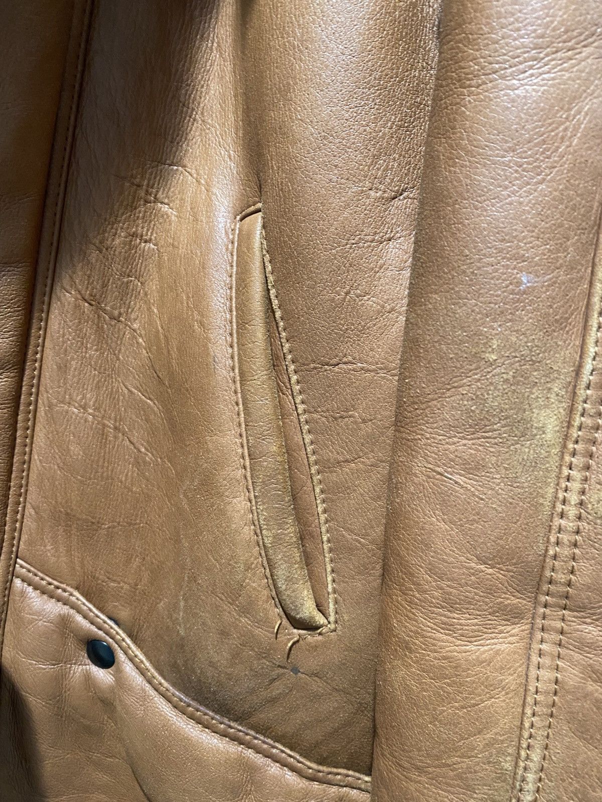 Saks Fifth Avenue 90s Vintage Leather Shearling Jacket with Detachable Hood Size US M / EU 48-50 / 2 - 11 Thumbnail