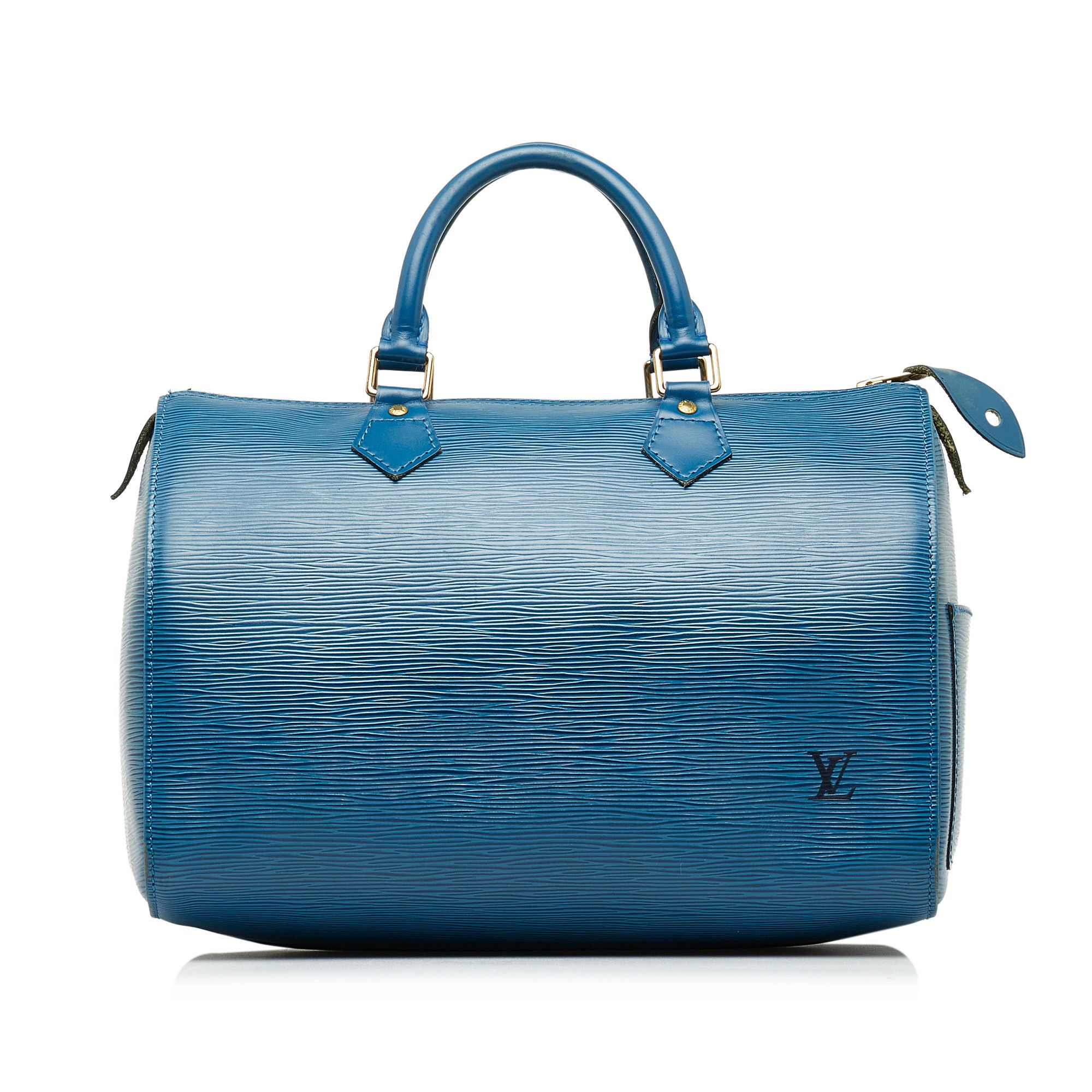 Louis Vuitton Blue EPI Leather Toledo Speedy 25 Boston Bag 863086