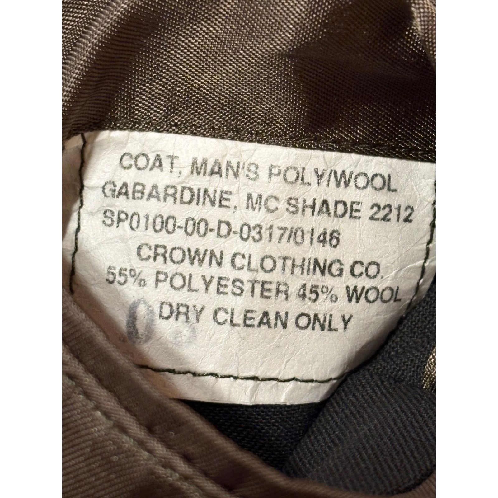 Other VTG DSCP 46S Military Crown Clothing USA Jacket NO BELT Size US S / EU 44-46 / 1 - 9 Thumbnail