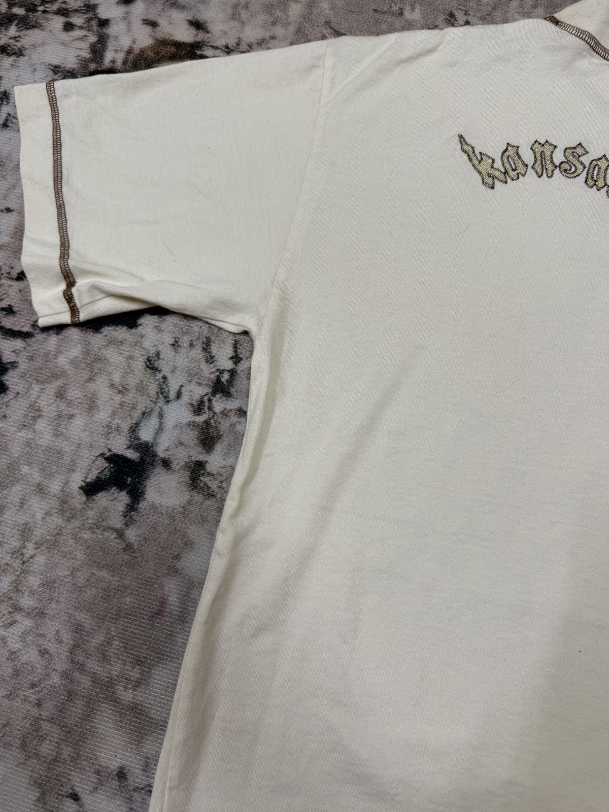 Japanese Brand Kansai o2 KANSAI YAMAMOTO embroidered logo Tshirt Size US L / EU 52-54 / 3 - 12 Thumbnail