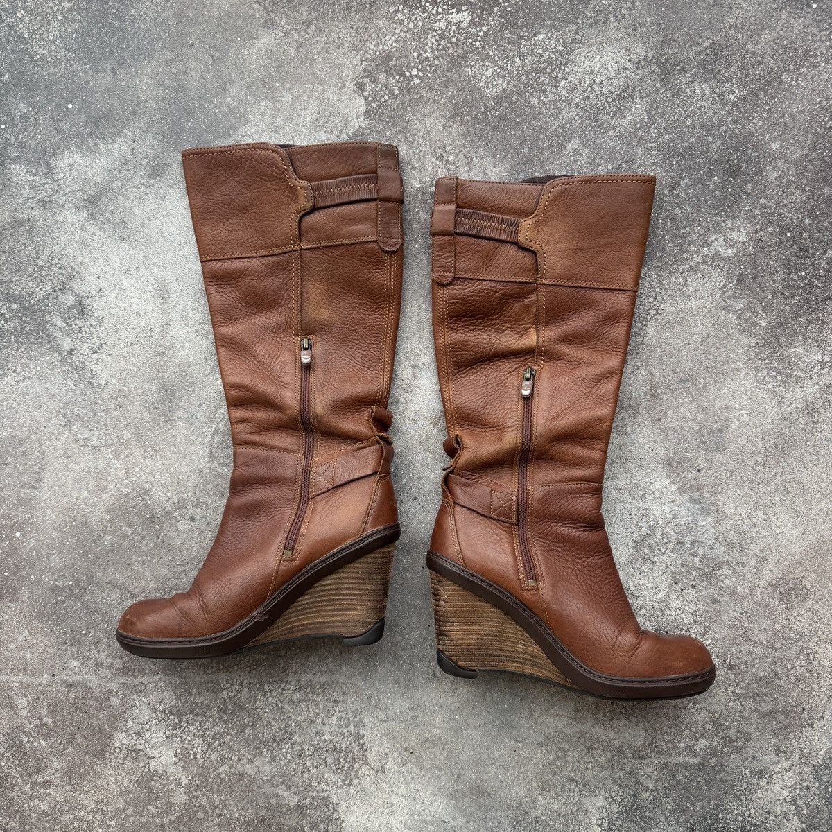 Timberland Timberland Vintage Faded Leather Y2K Wedge Boots Size US 8 / IT 38 - 7 Thumbnail