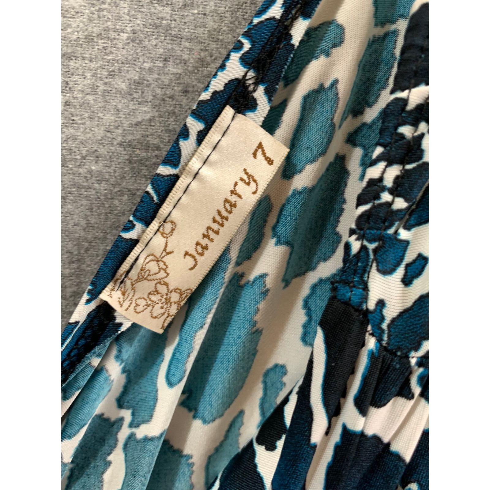 Other January 7 Blue Leopard Print Dress Women SMall Mini Dress Size S / US 4 / IT 40 - 3 Thumbnail