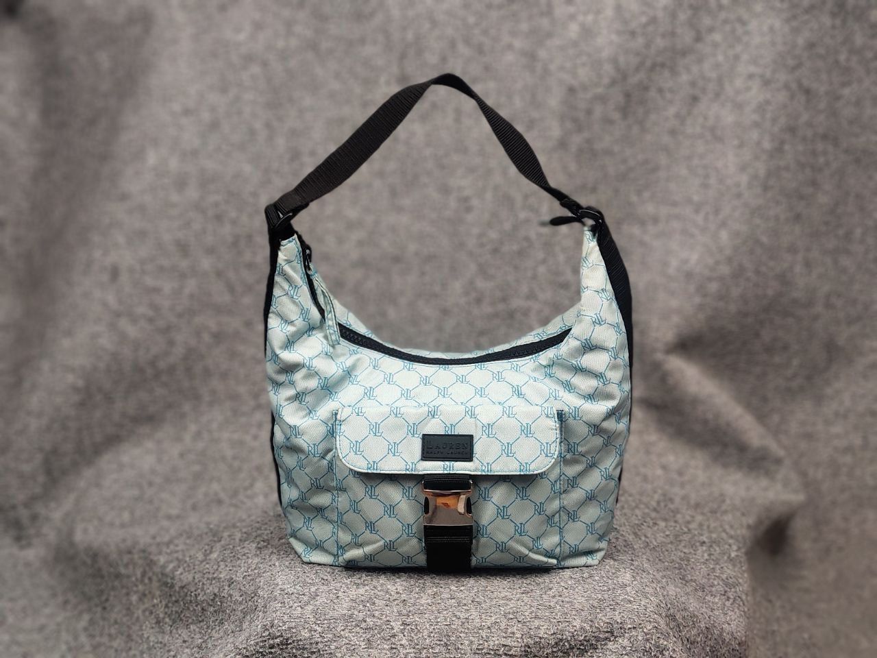 Polo Ralph Lauren Vintage Lauren Ralph Lauren Hobo Handbag blue Monogram Y2K Size ONE SIZE - 16 Thumbnail