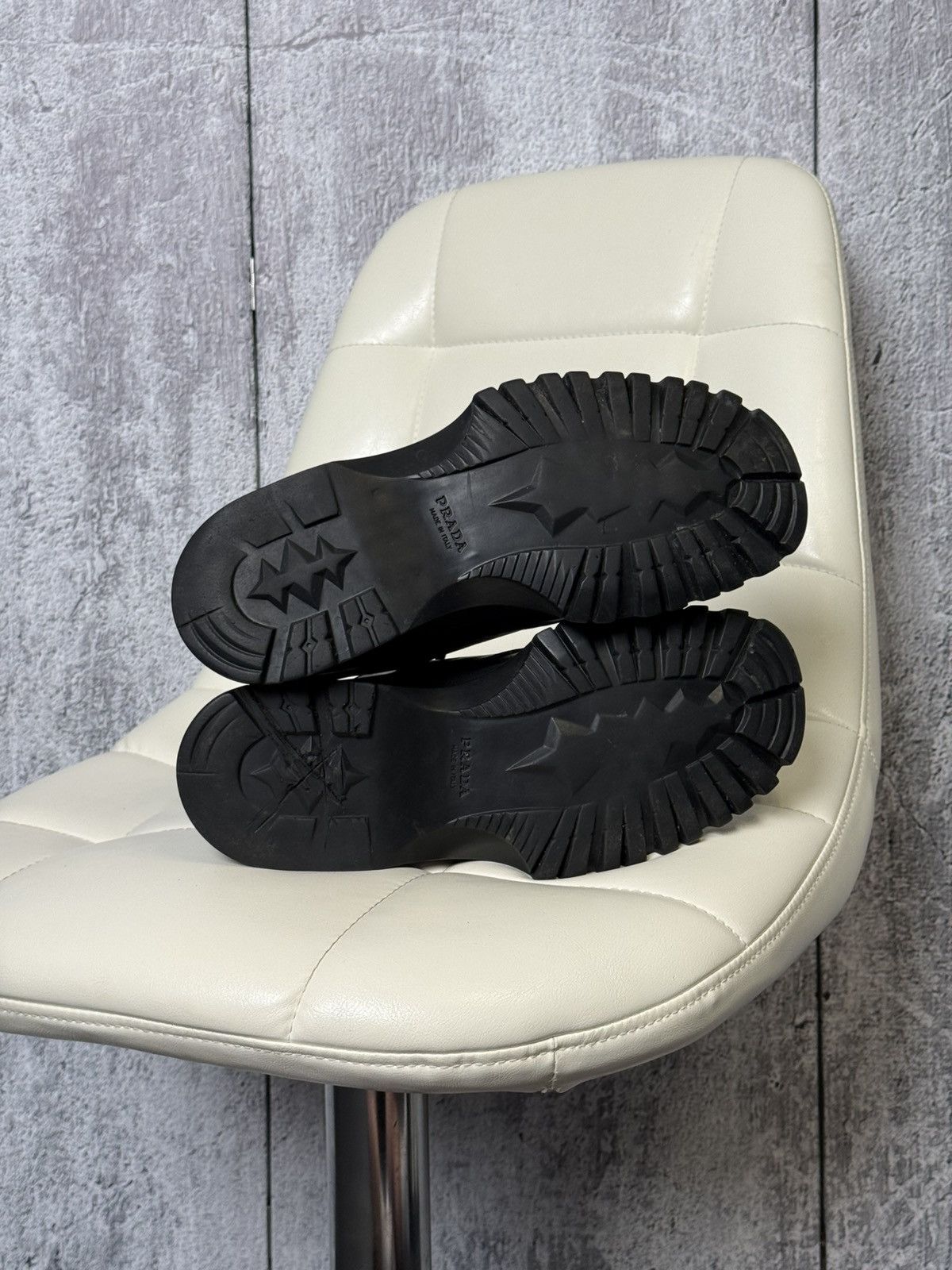 Prada Prada Black Leather Boots Men’s Lug Sole Shoes Made in Italy Size US 9 / EU 42 - 17 Thumbnail