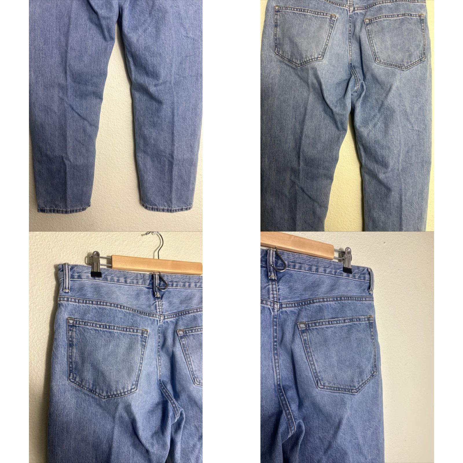 Everlane Everlane Jeans OS Boyfriend Relaxed Button Fly Denim Light Wash Womens Size 31R Jeans Blues 27in 34in Waist Regular 31 Blue Womens Size 24" / US 00 / IT 34 - 8 Thumbnail