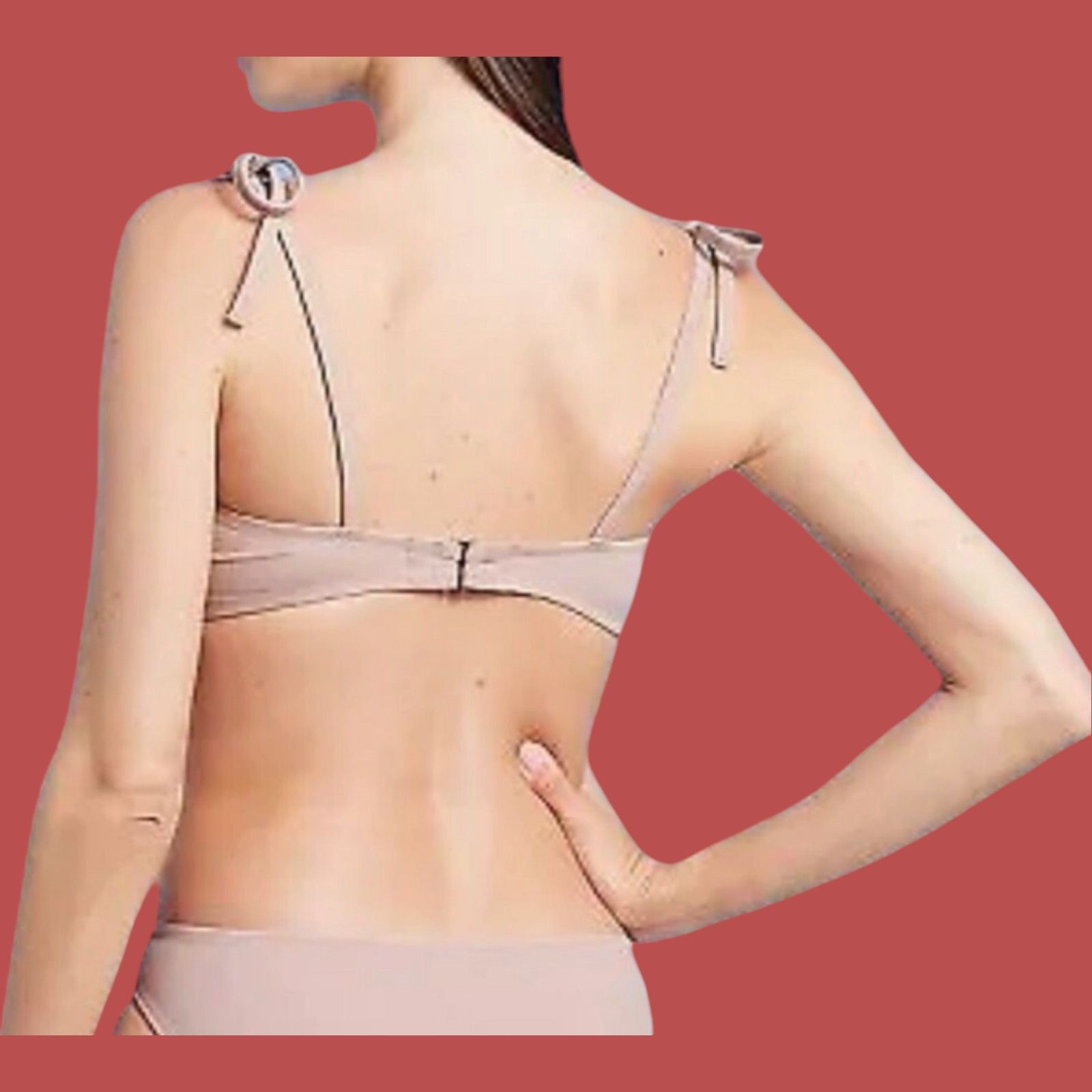 Other Shade & Shore Women's Shoulder Tie Shirred Underwire Bikini Size ONE SIZE - 2 Thumbnail