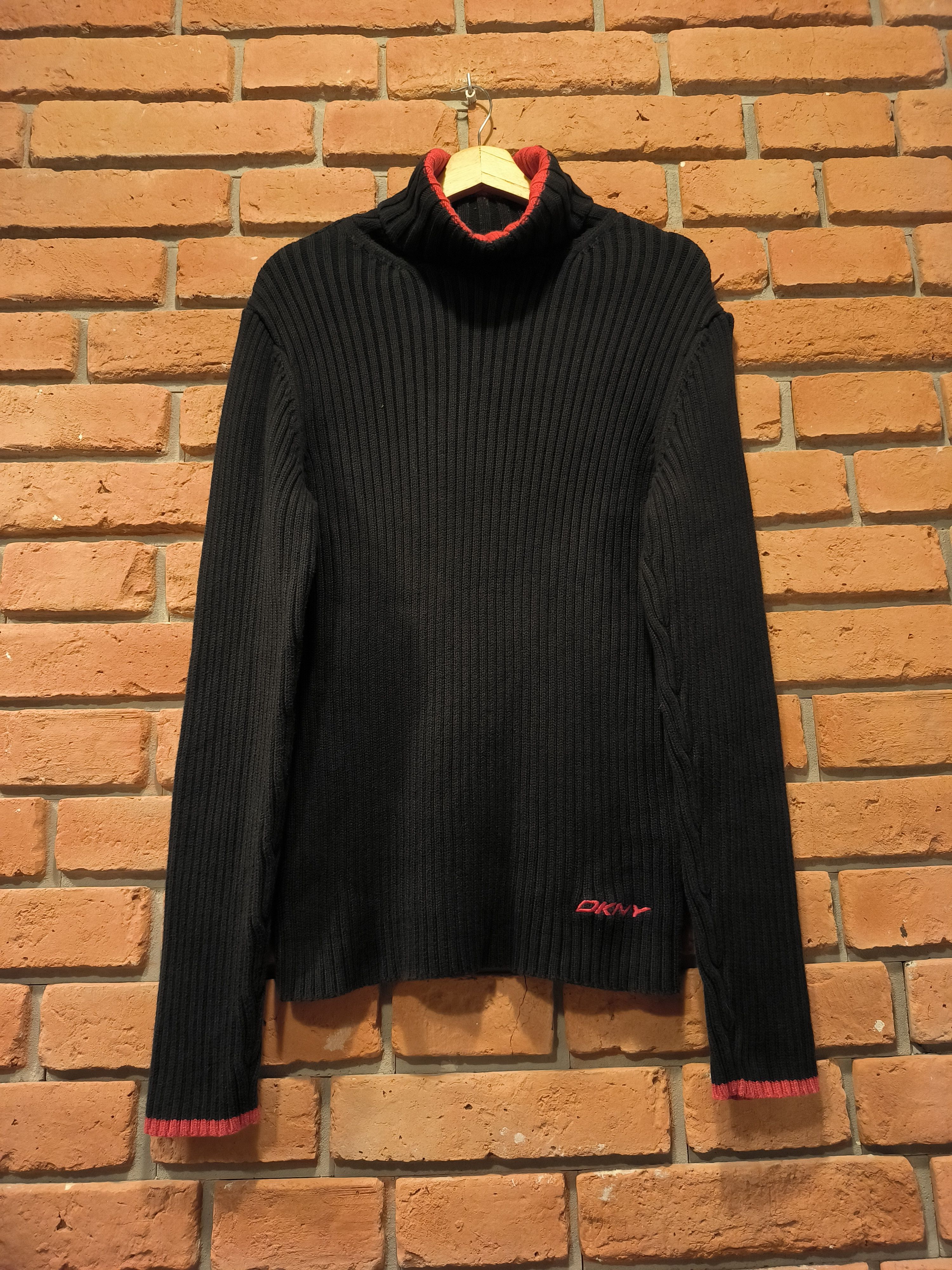 DKNY × Vintage Vintage DKNY Sweatshirt Turtleneck Logo Golf Size US L / EU 52-54 / 3 - 1 Thumbnail