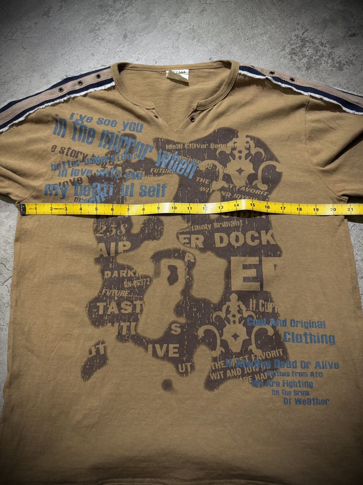 Hysteric Glamour Y2k Vintage jeans poem double layer longsleeve Size US M / EU 48-50 / 2 - 9 Thumbnail