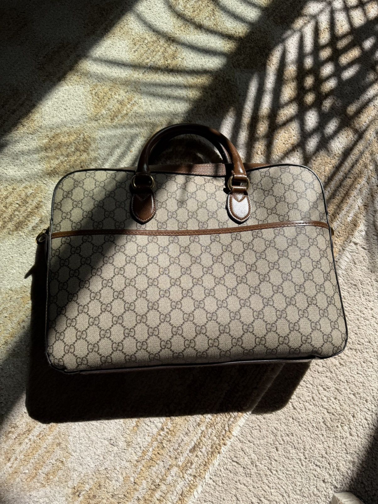 Gucci Gucci Brown GG Supreme briefcase Size ONE SIZE - 3 Thumbnail