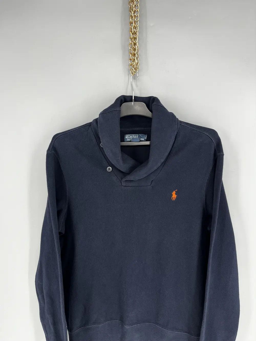Polo Ralph Lauren Retro Polo Ralph Lauren Blue Shawl Collar Sweatshirt Size US M / EU 48-50 / 2 - 6 Thumbnail