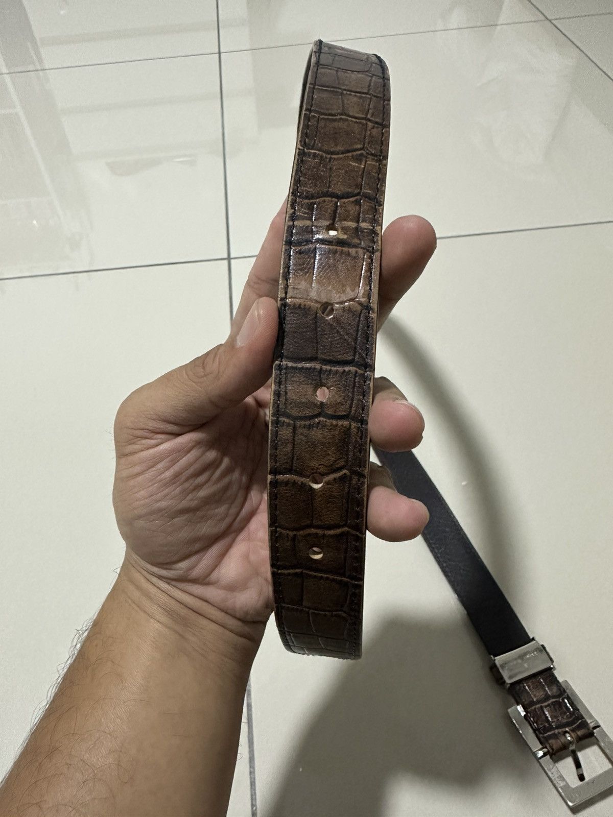 Vivienne Westwood Vivienne Westwood Buckle Crocodile Leather Belt Design Size ONE SIZE - 5 Thumbnail